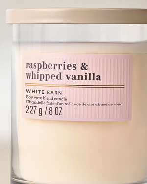 Raspberries & Whipped Vanilla Single Wick Candle