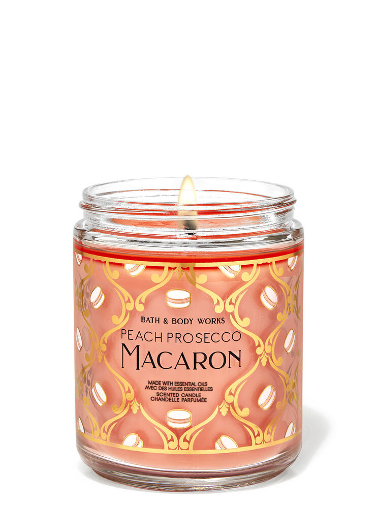 Peach Prosecco Macaron Single Wick Candle