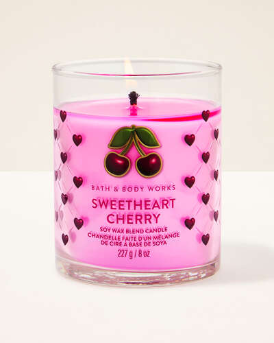 Sweetheart Cherry Single Wick Candle