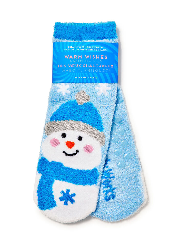 Snowman Shea-Infused Lounge Socks