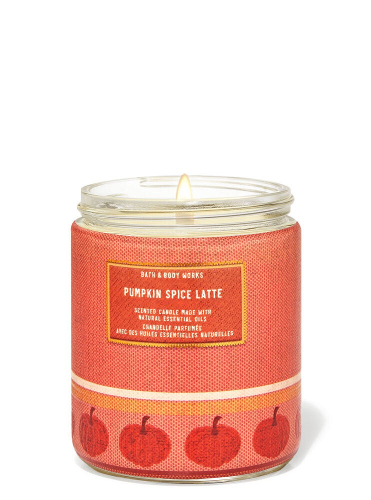 Pumpkin Spice Latte Single Wick Candle Bath and Body Works