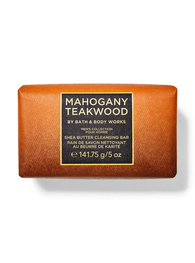 Pain de savon nettoyant beurre de karité Mahogany Teakwood Image 1