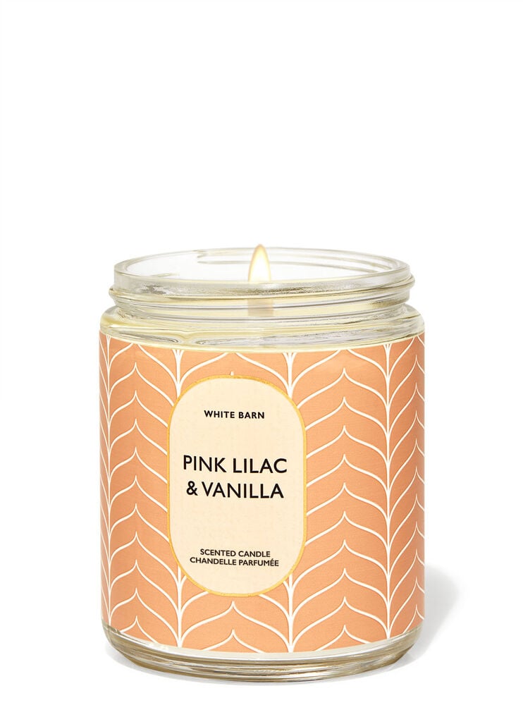 Pink Lilac & Vanilla Single Wick Candle