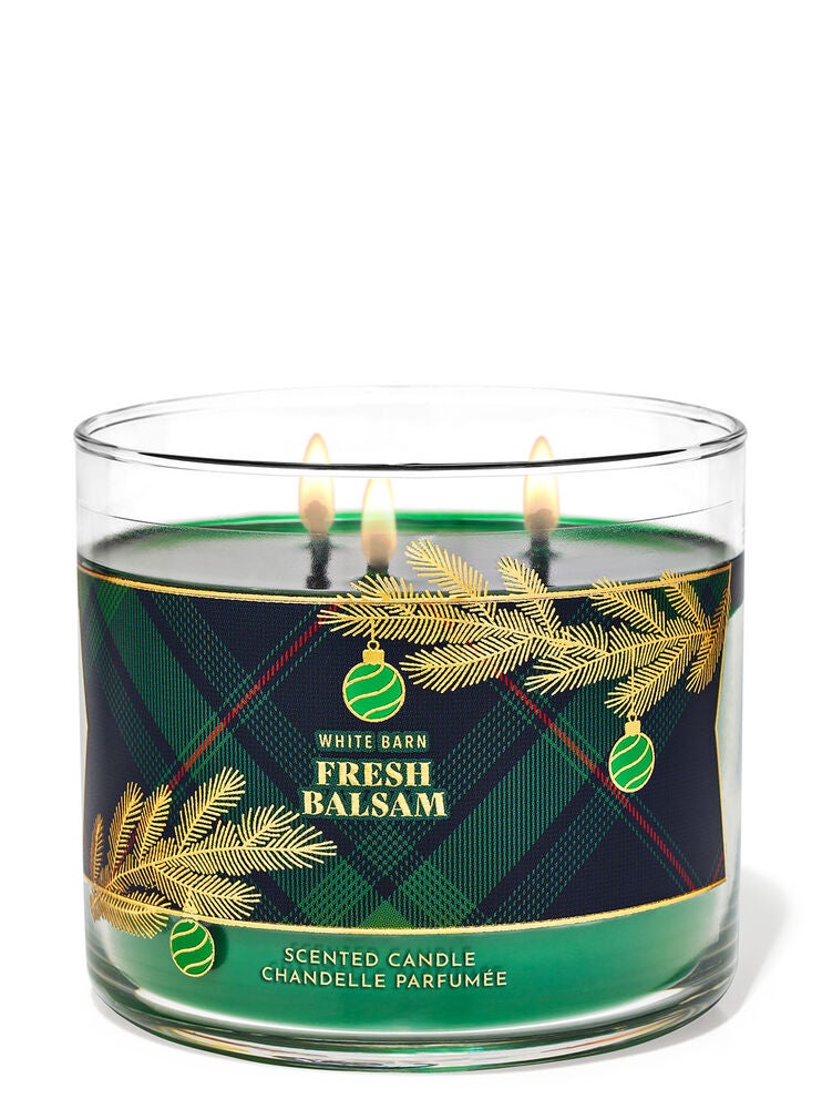 Fresh Balsam 3Wick Candle Bath and Body Works