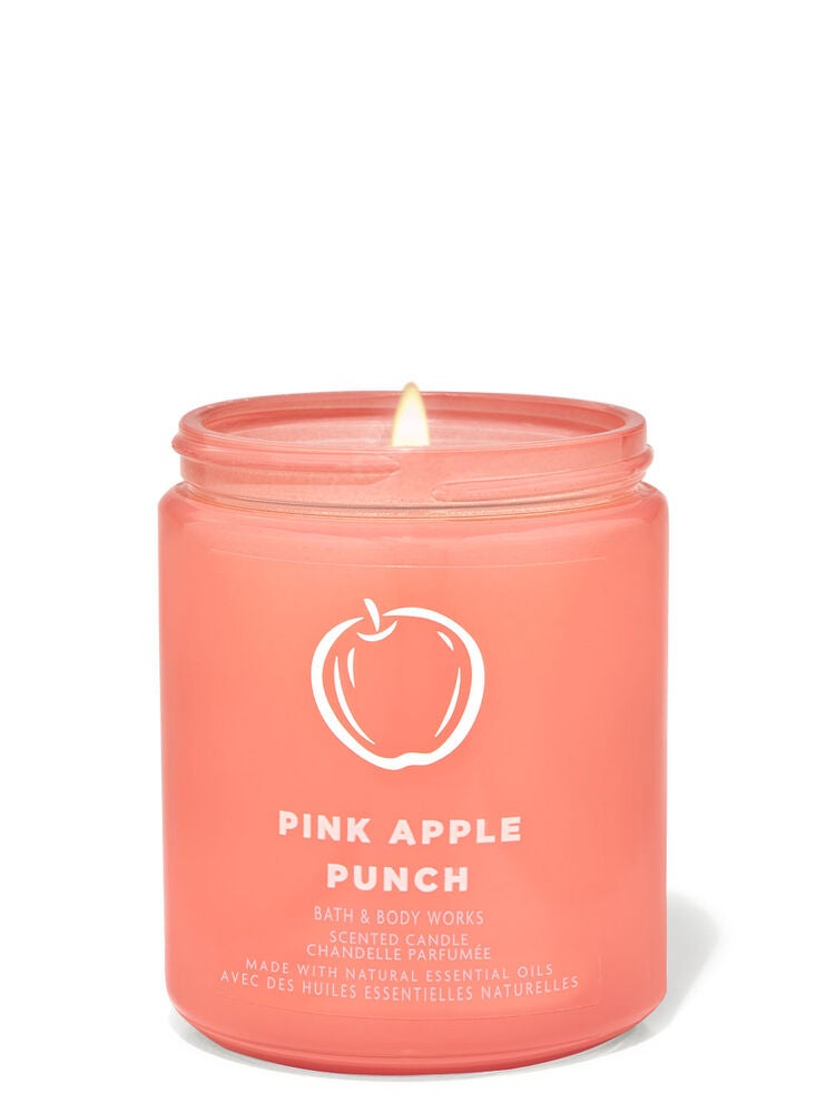 Pink Apple Punch Single Wick Candle Bath and Body Works
