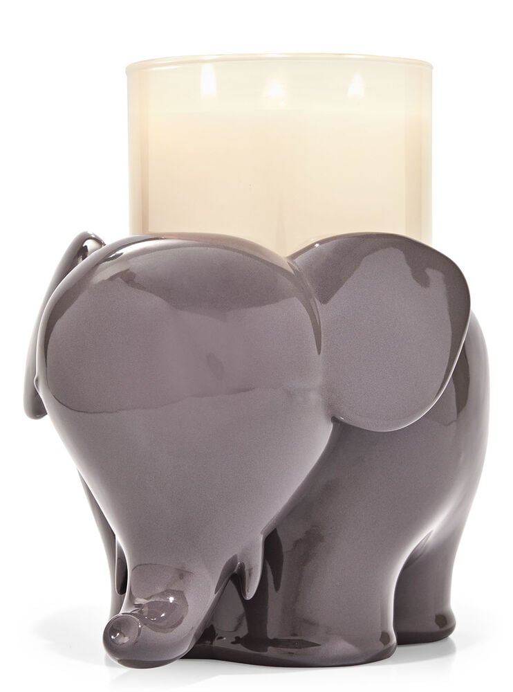Elephant Pedestal 3-Wick Candle Holder Image 2
