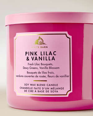 Pink Lilac & Vanilla 3-Wick Candle