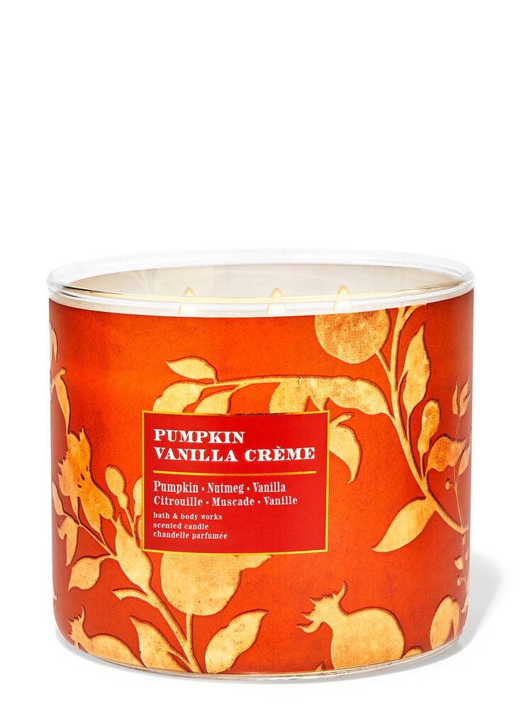 Pumpkin Vanilla Crème 3Wick Candle Bath and Body Works