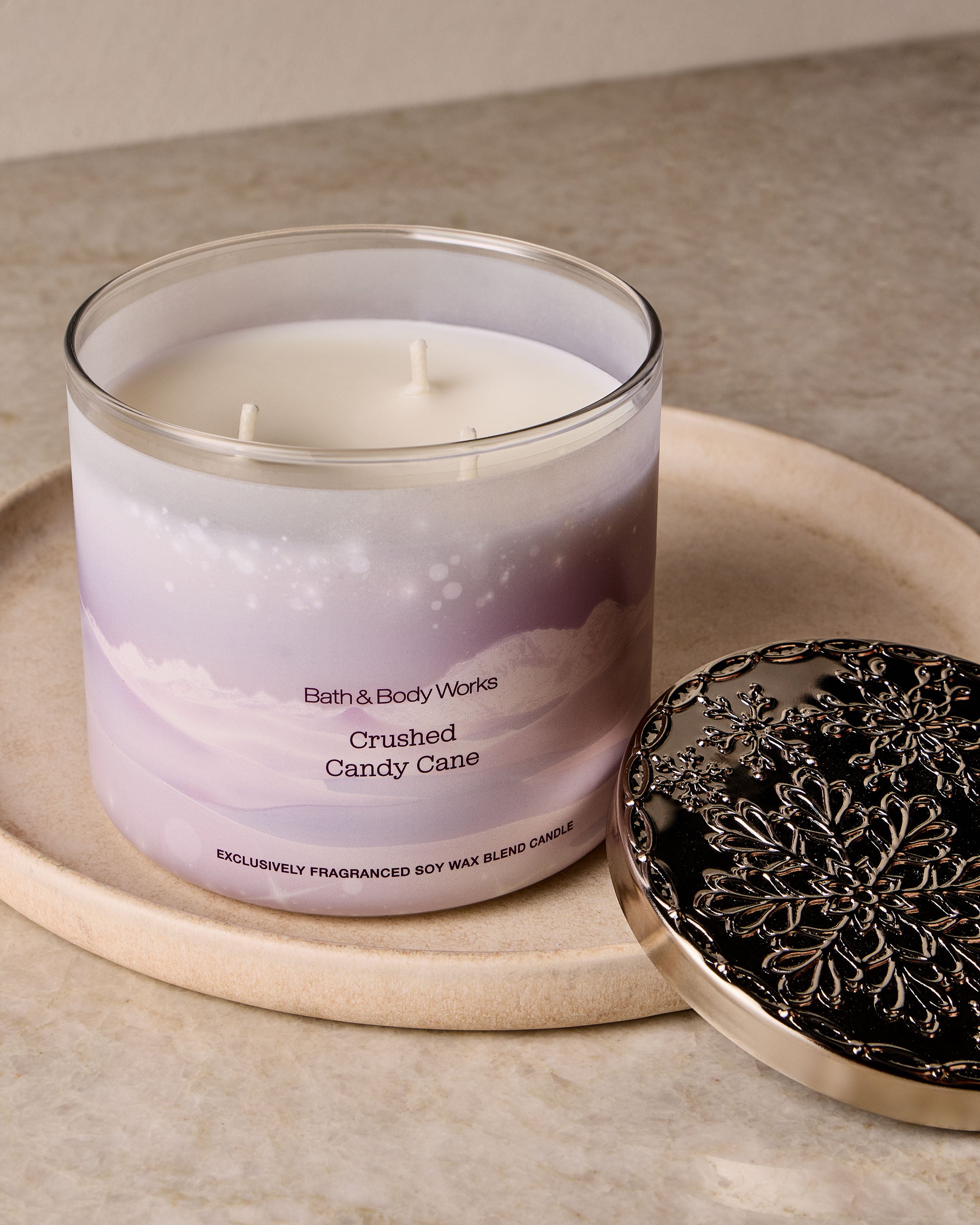 Crushed Candy Cane 3-Wick Candle