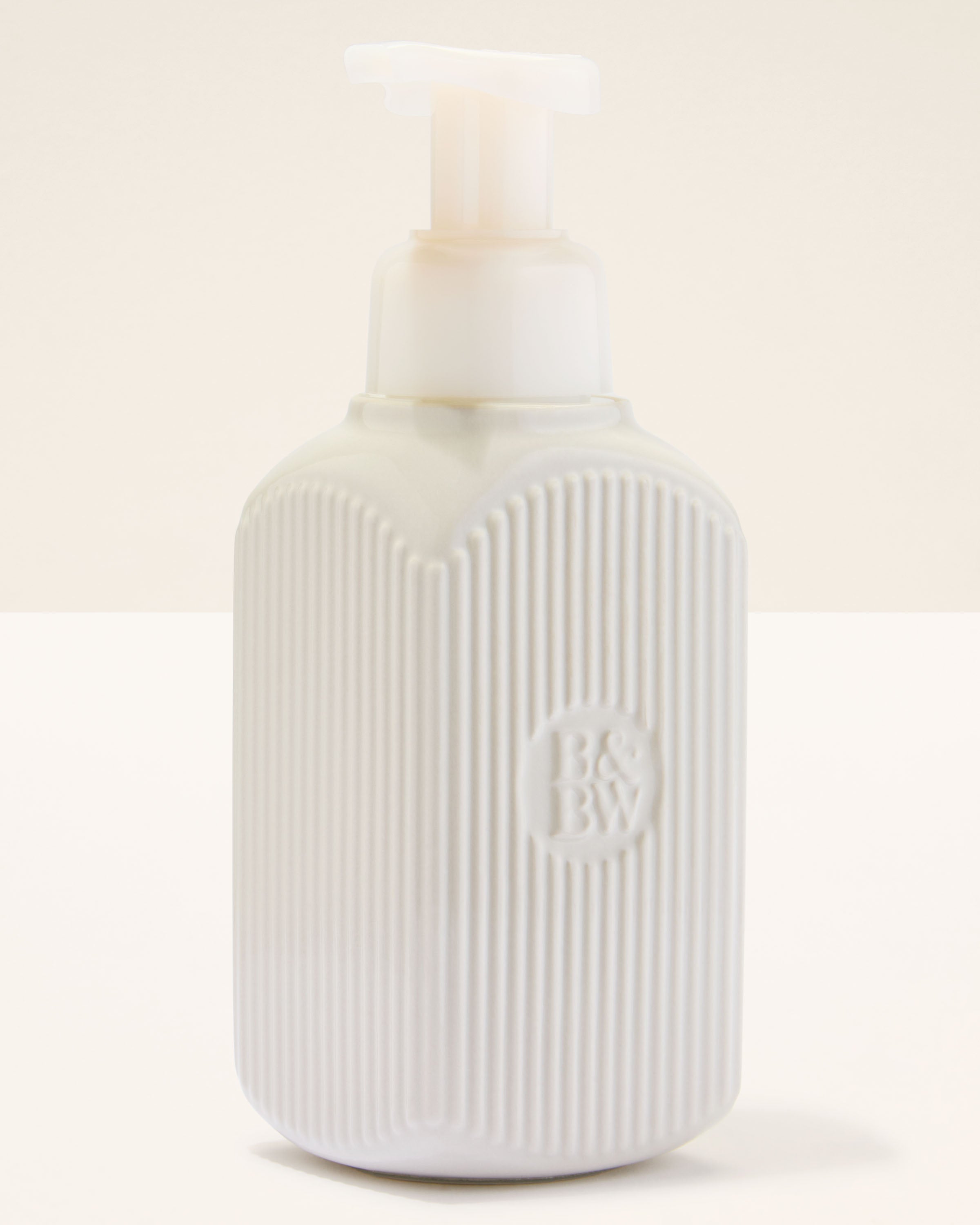 Cream Ceramic Gentle & Clean Foaming Hand Soap Dispenser