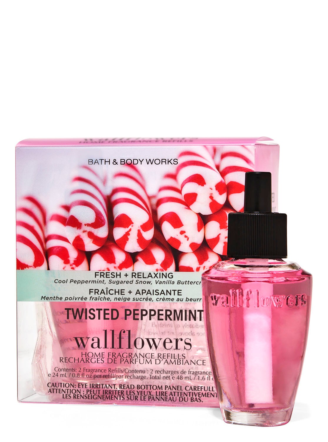 Twisted Peppermint Wallflowers Refills 2Pack Bath and Body Works