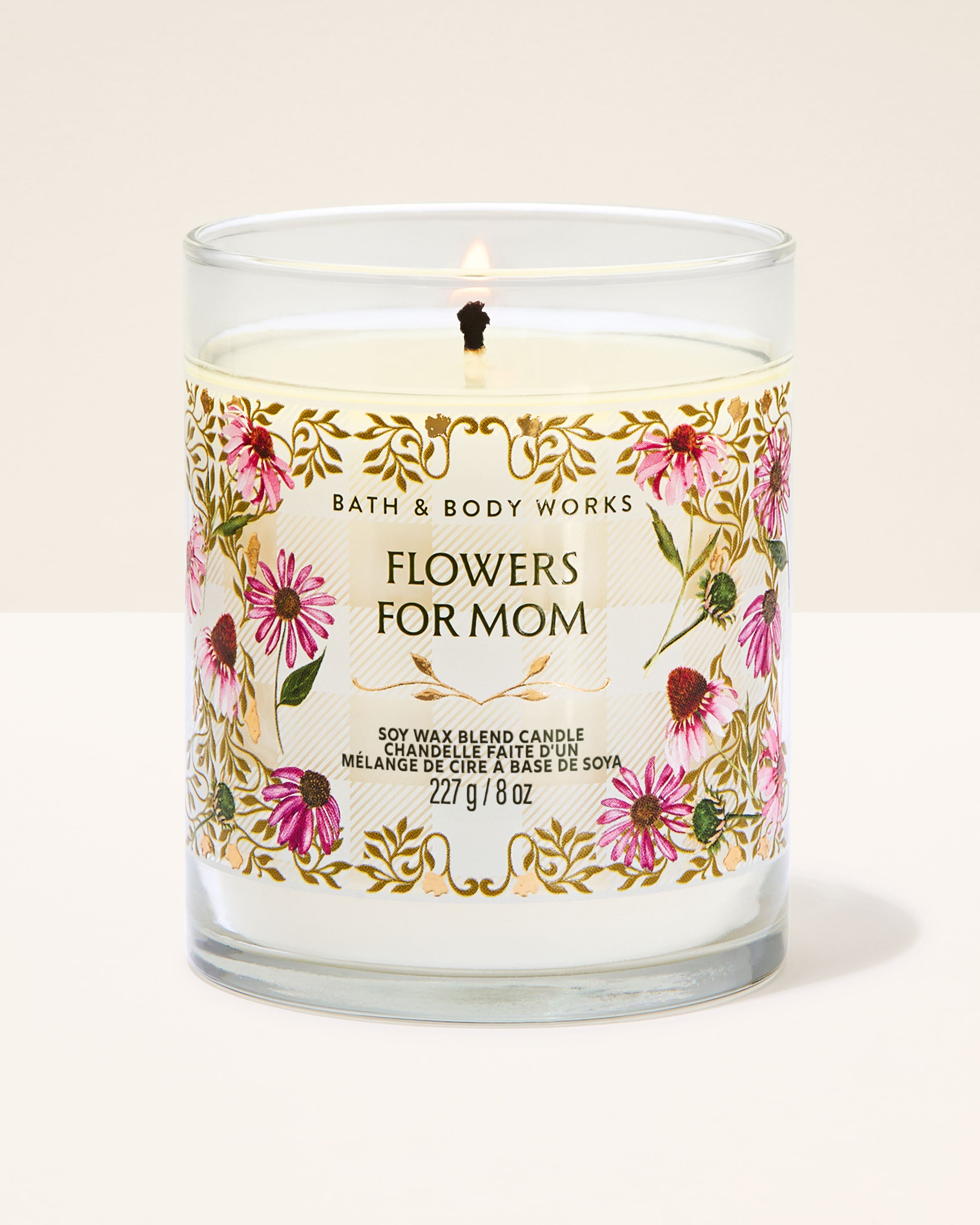 Flowers For Mom Single Wick Candle