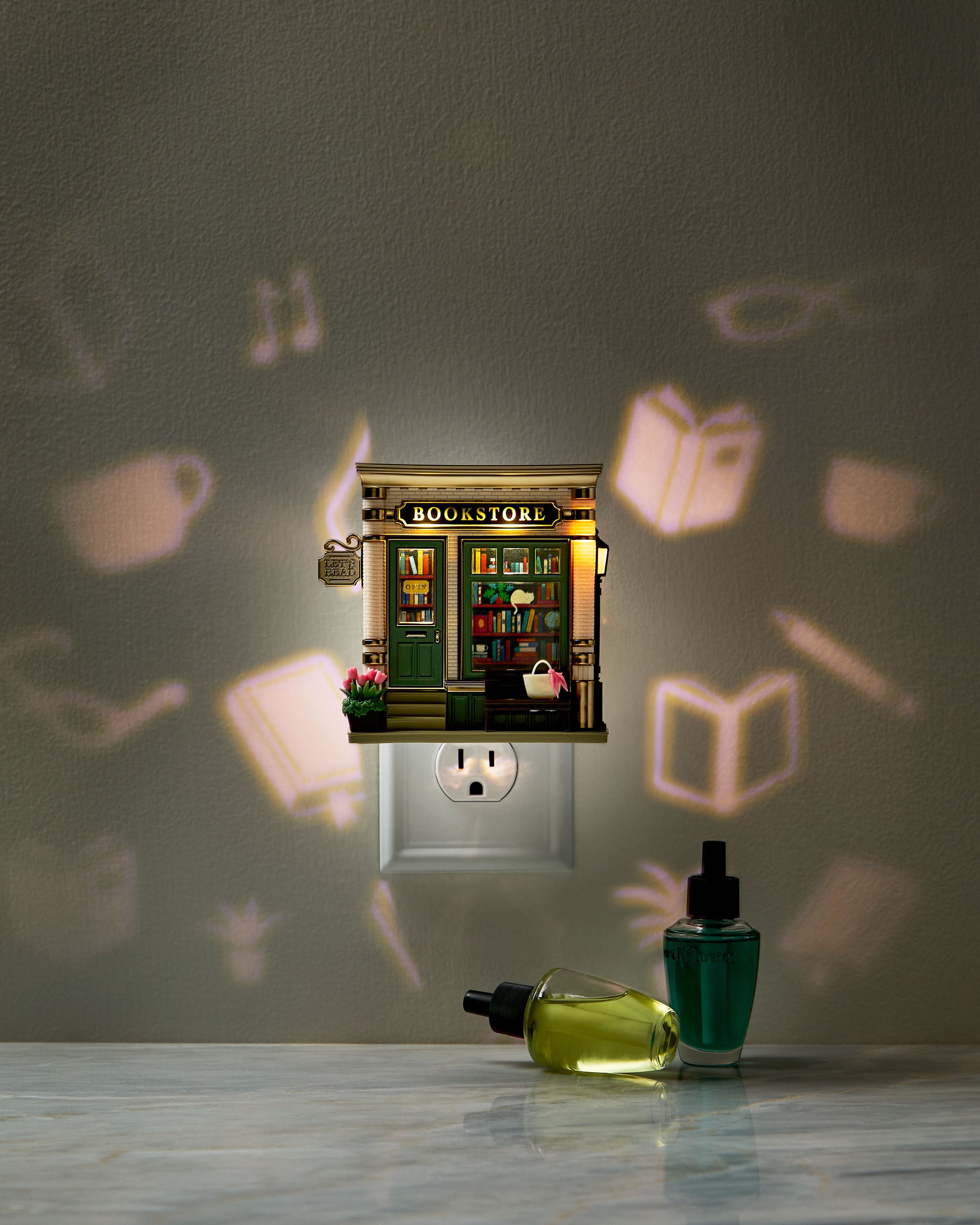 Bookstore Nightlight Projector Wallflowers Fragrance Plug