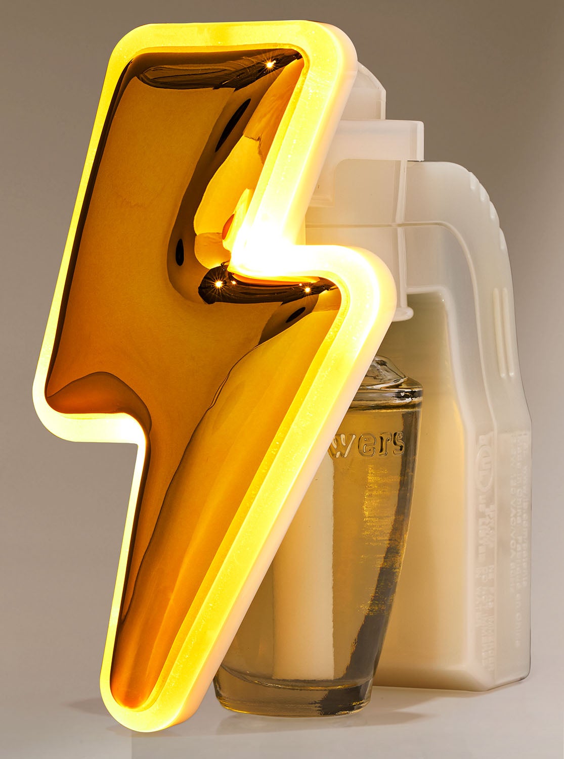 Neon Lightning Bolt Nightlight Wallflowers Fragrance Plug Bath and