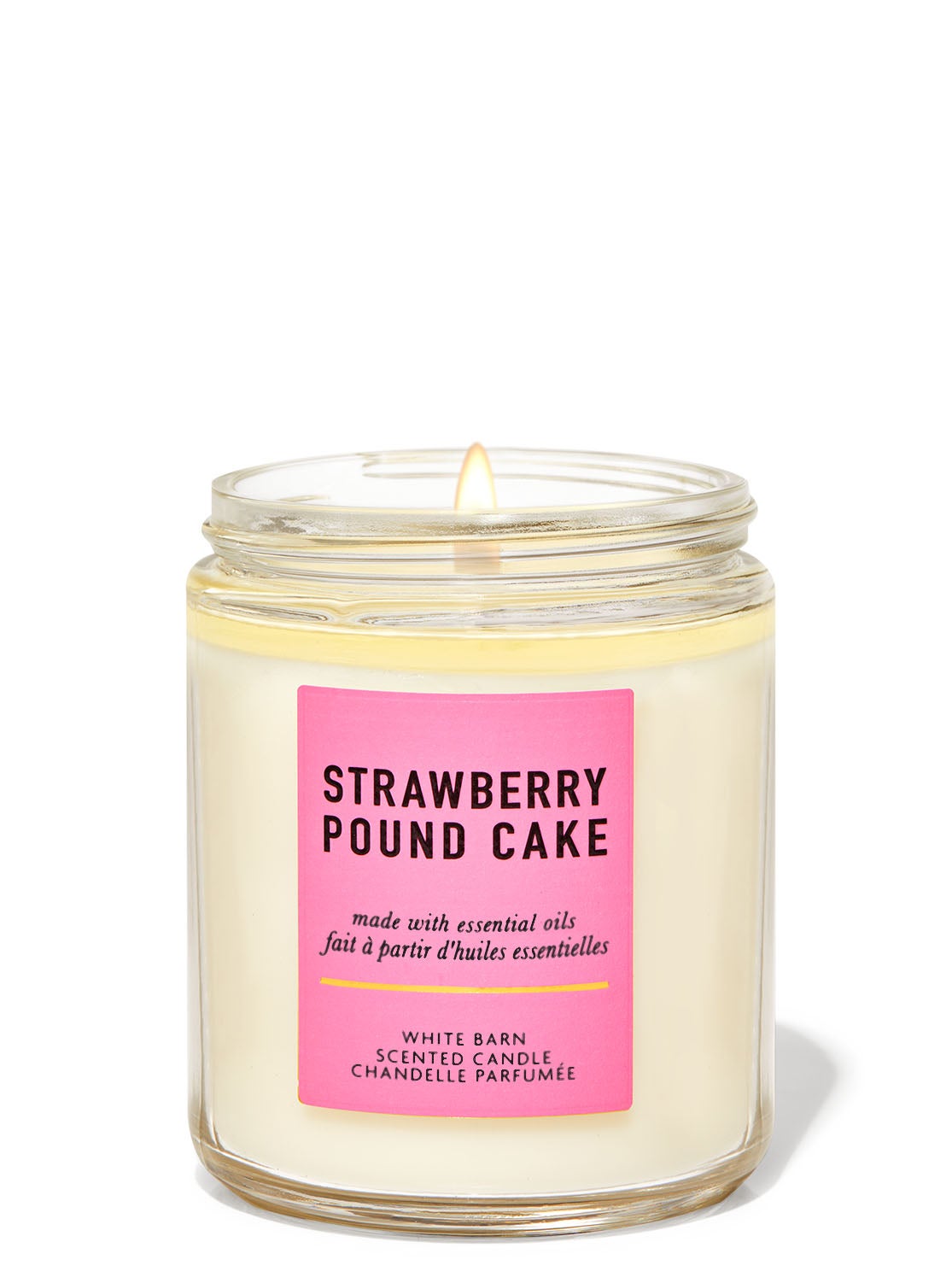 Strawberry Pound Cake Single Wick Candle Bath and Body Works