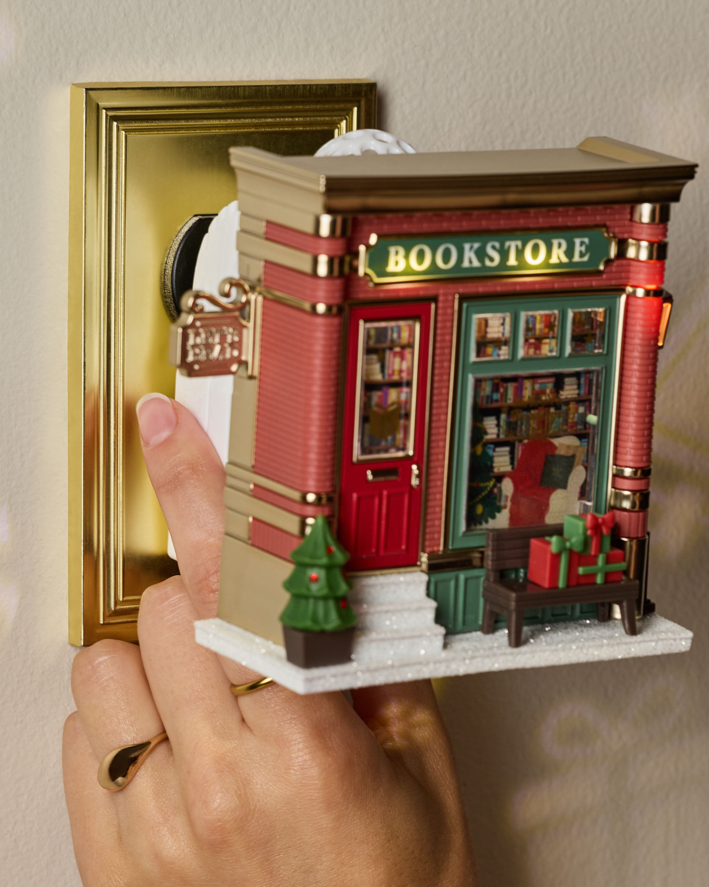 Holiday Bookstore Projector Nightlight Wallflowers Fragrance Plug