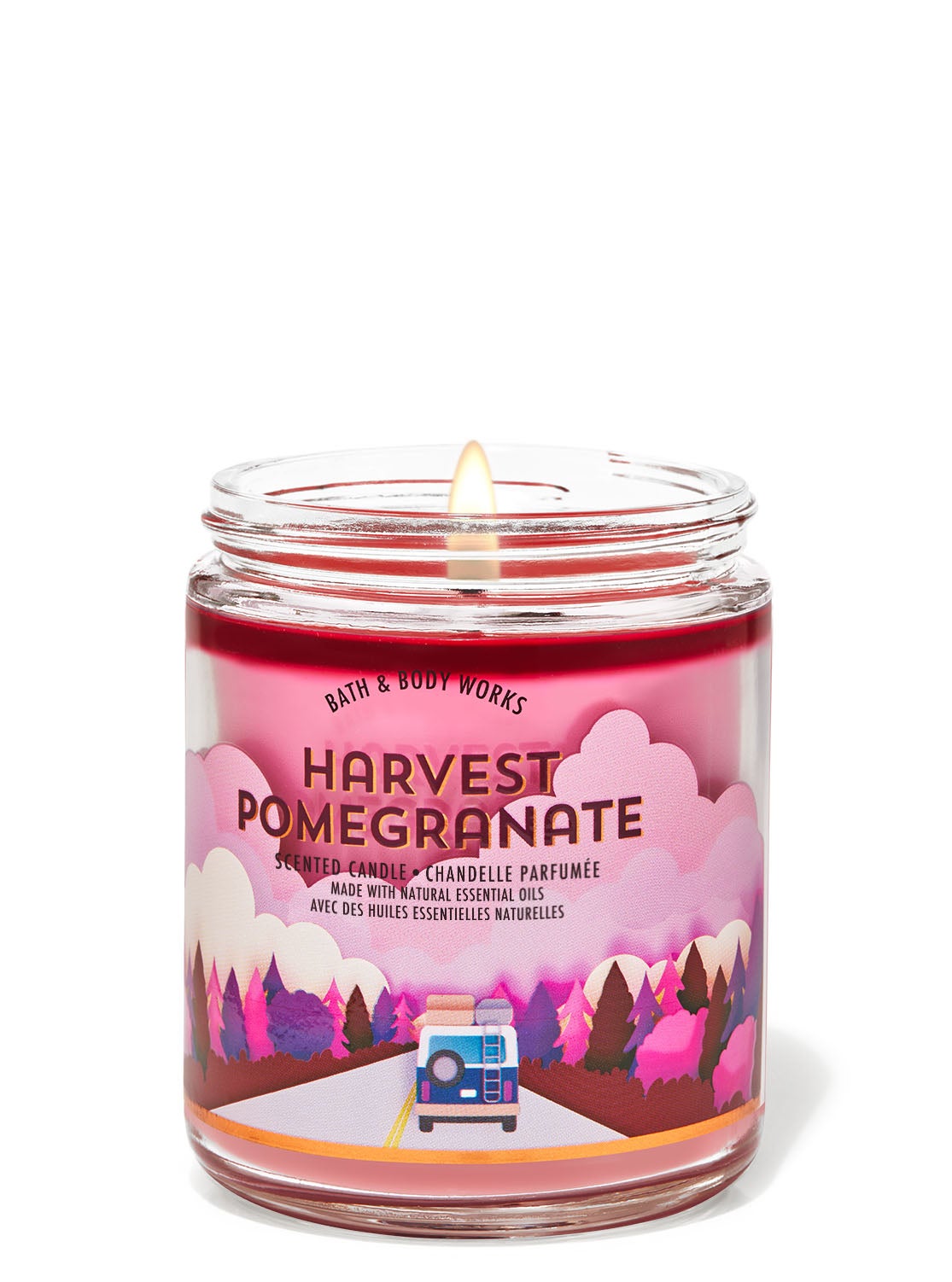Harvest Pomegranate Single Wick Candle Bath and Body Works