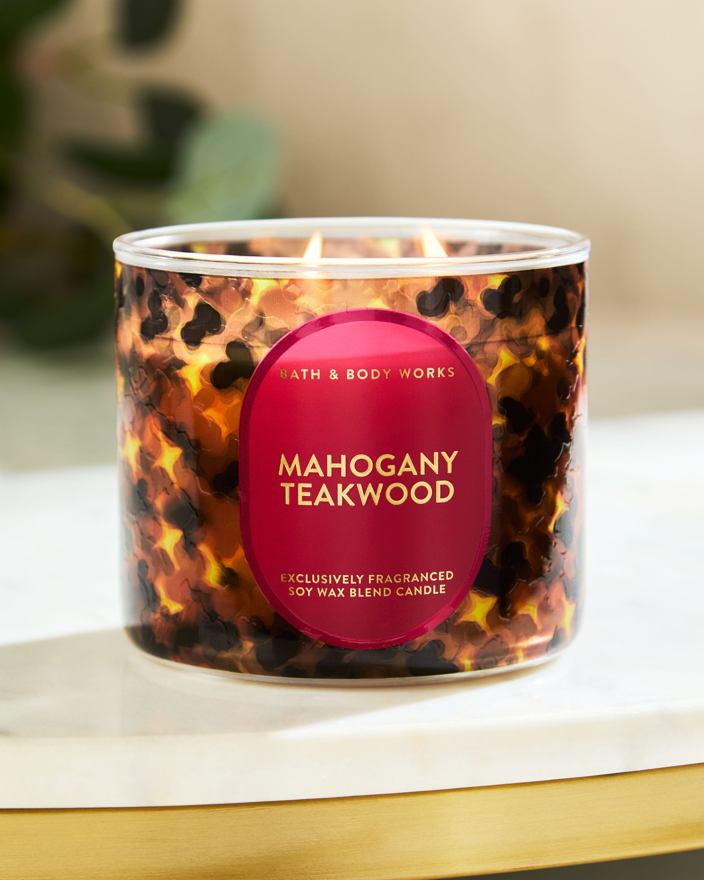 Mahogany Teakwood 3-Wick Candle