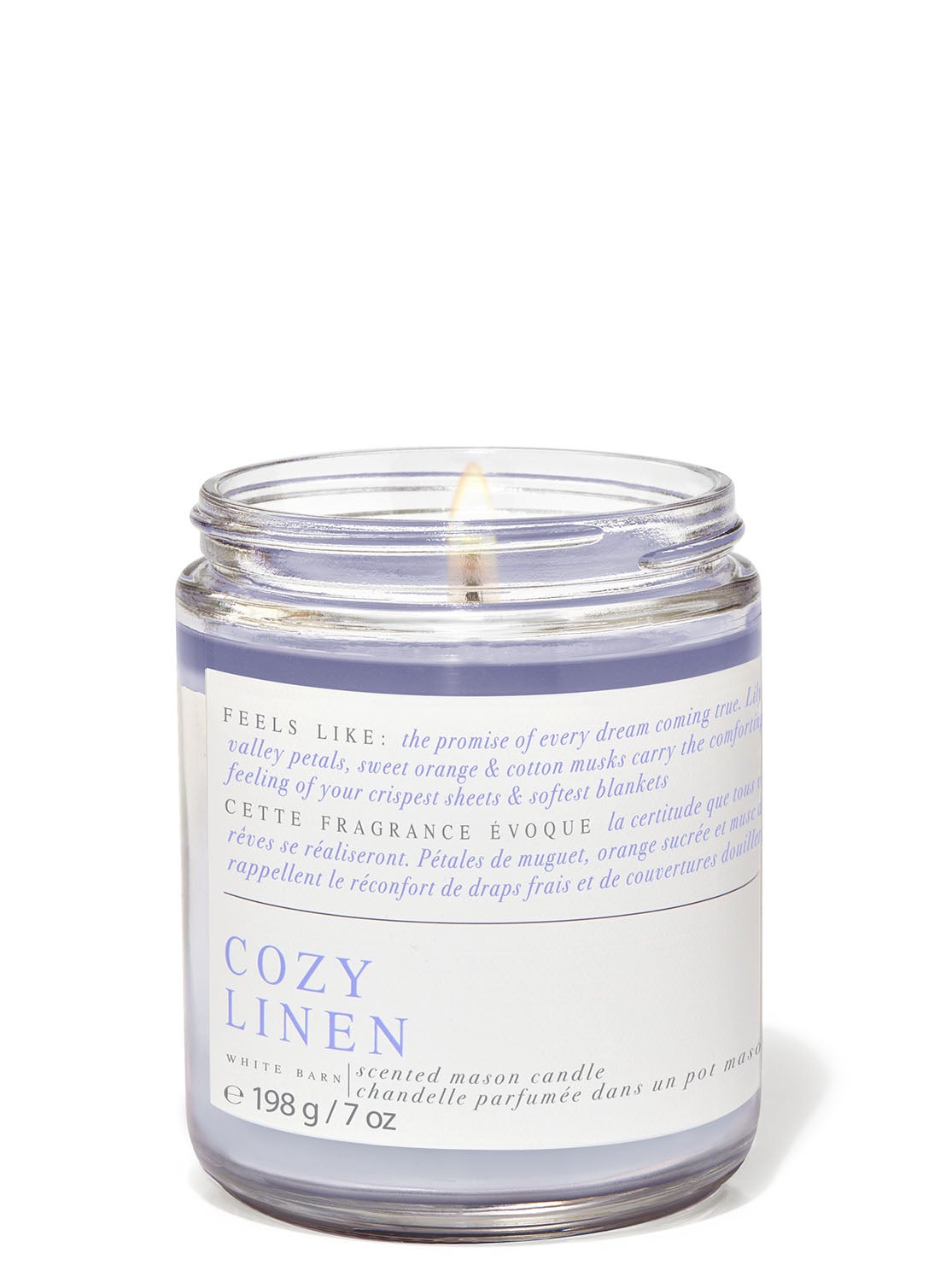 Cozy Linen Mason Single Wick Candle Bath and Body Works