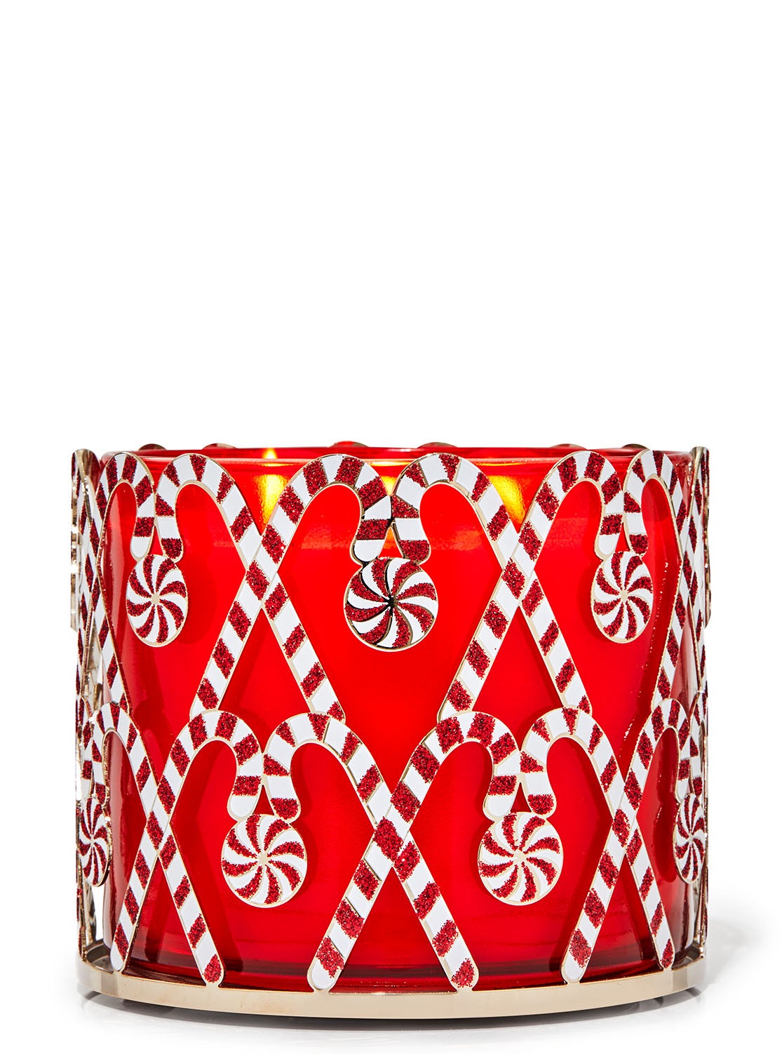 Peppermint Lane 3Wick Candle Holder Bath and Body Works