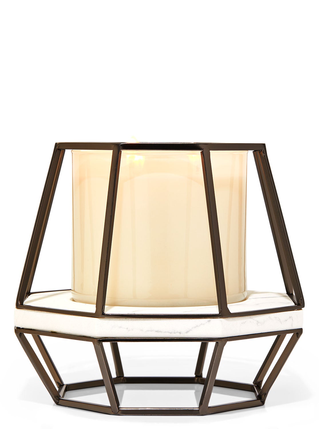 Geometric Pedestal 3Wick Candle Holder Bath and Body Works