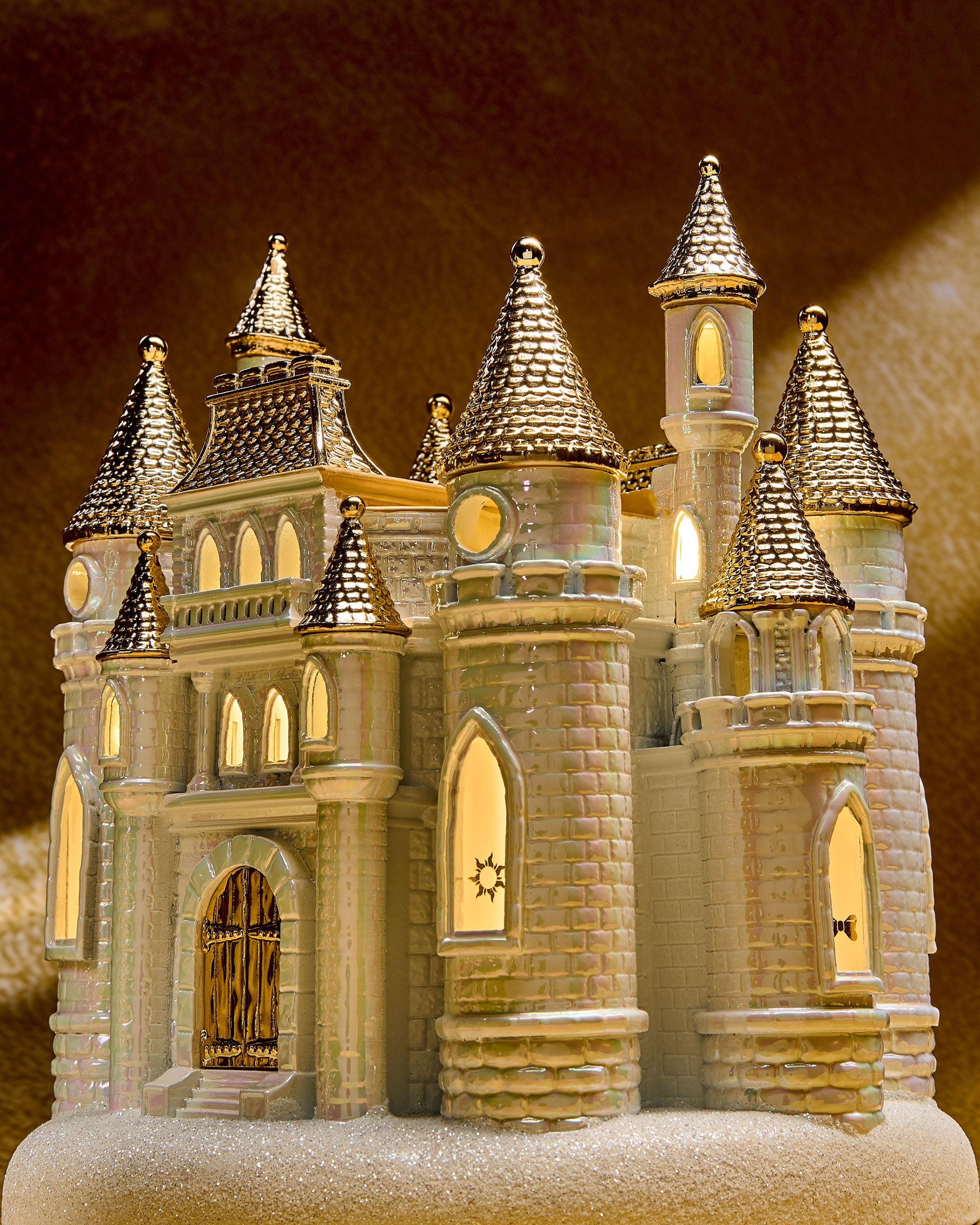 Disney Princess Light-up Castle Pedestal 3-Wick Candle Holder