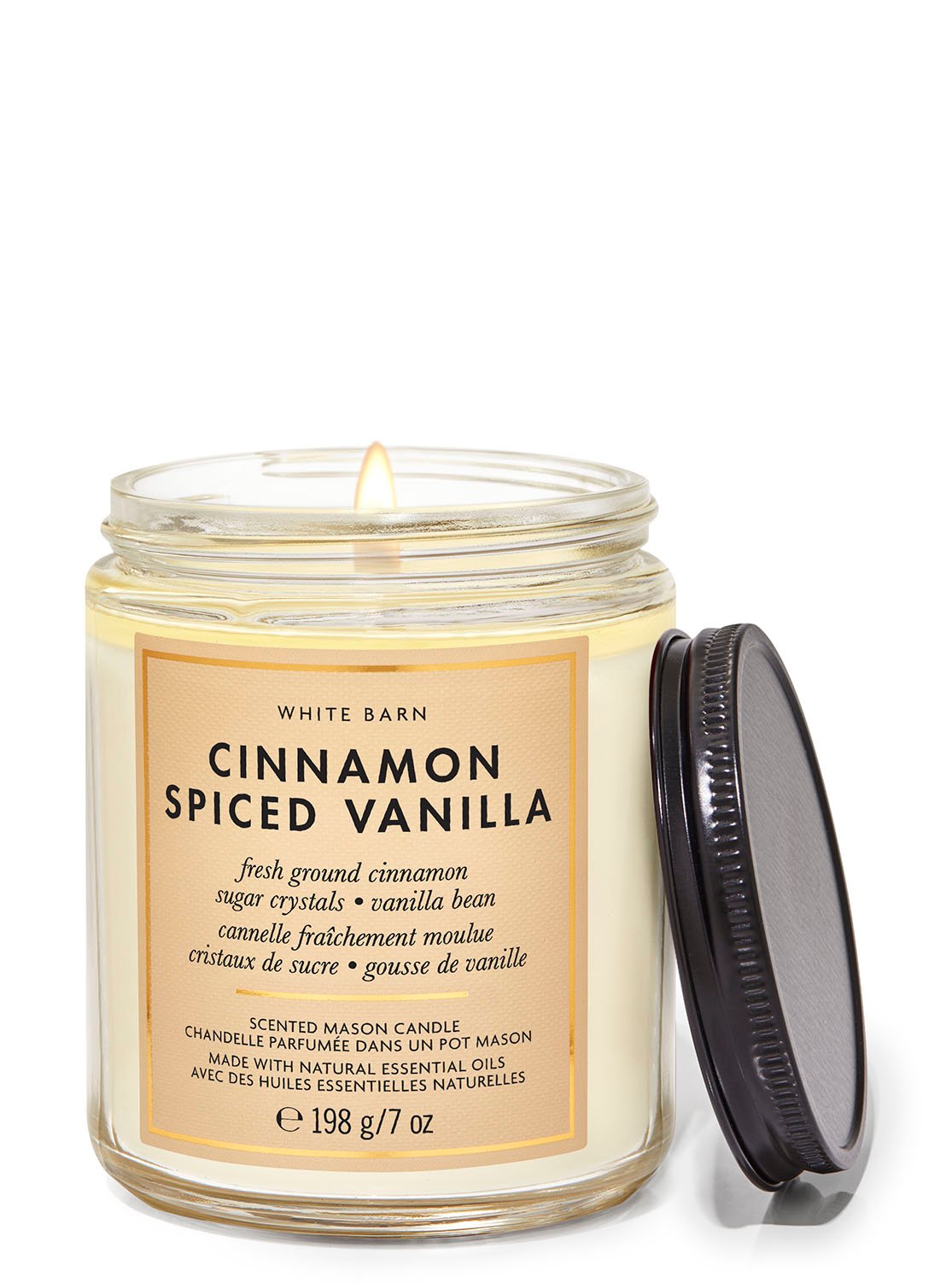 Cinnamon Spiced Vanilla Mason Single Wick Candle