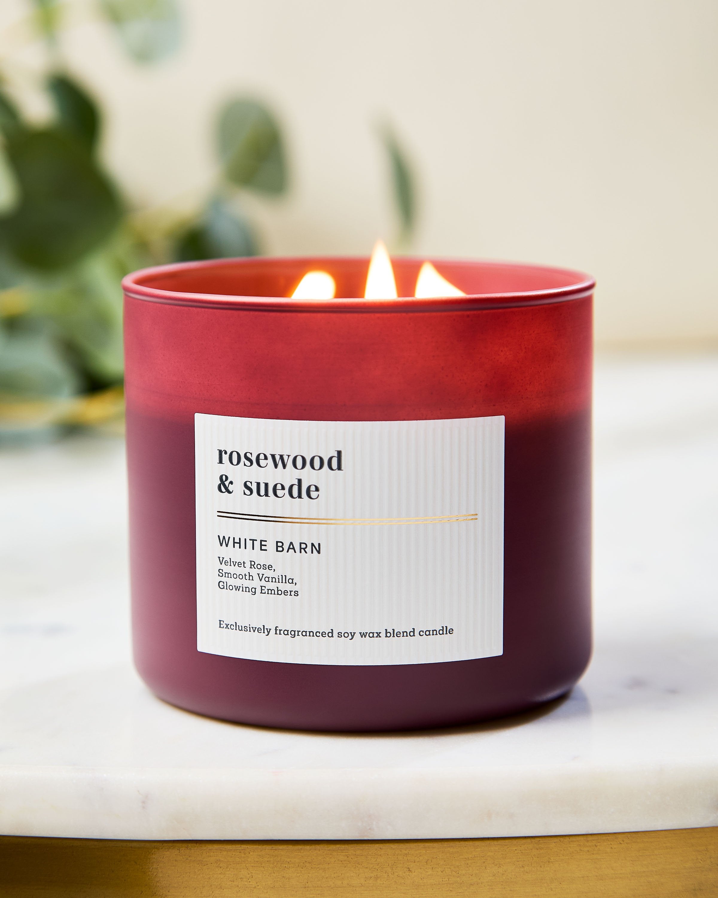 Rosewood & Suede 3-Wick Candle