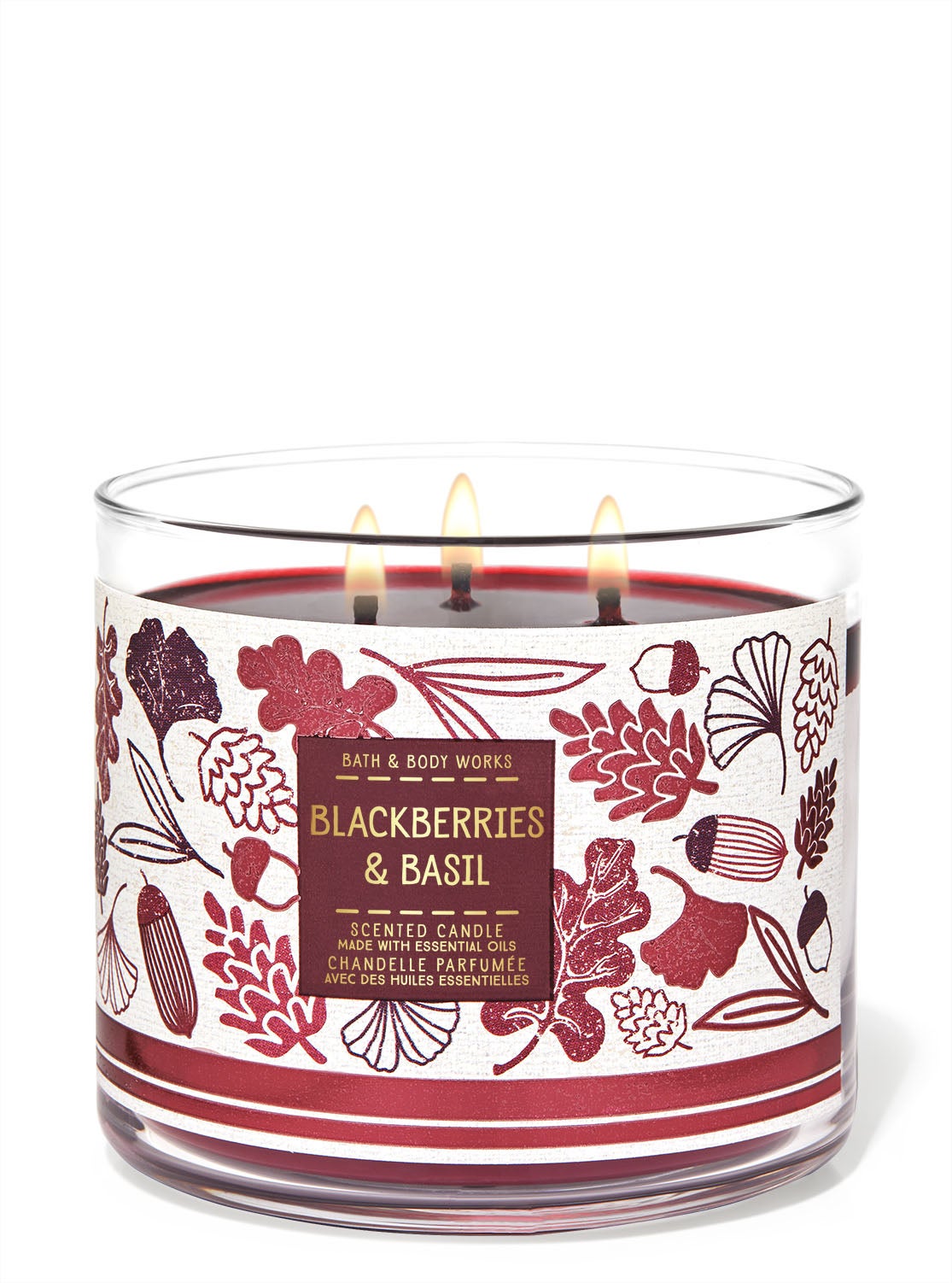Blackberries & Basil 3Wick Candle Bath and Body Works