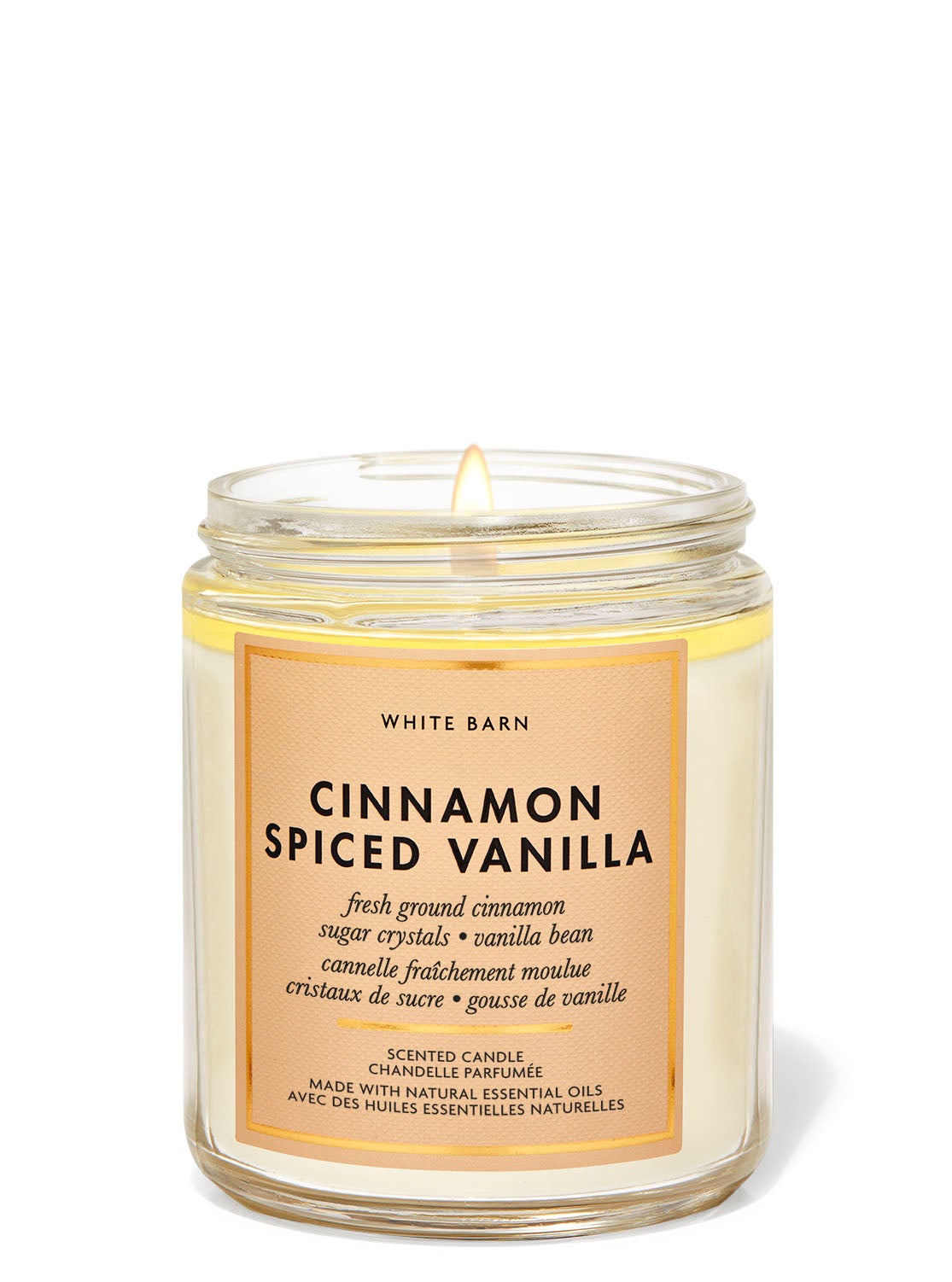 Cinnamon Spiced Vanilla Mason Single Wick Candle Bath and Body Works