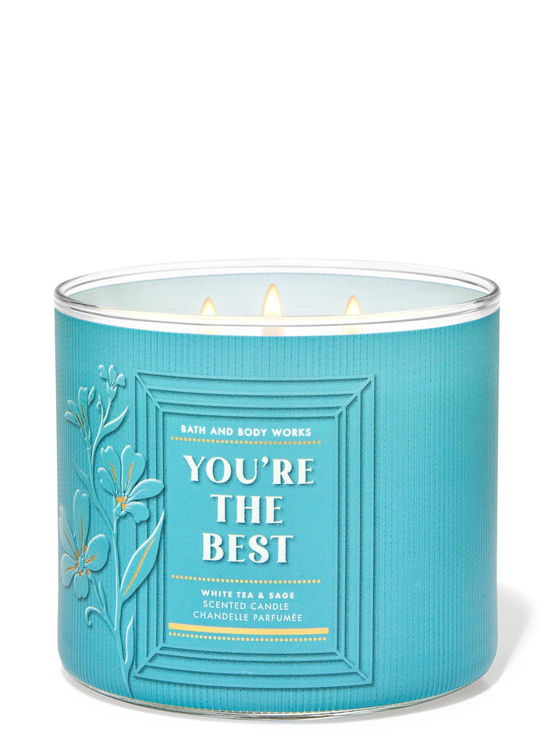 White Tea & Sage 3Wick Candle Bath and Body Works