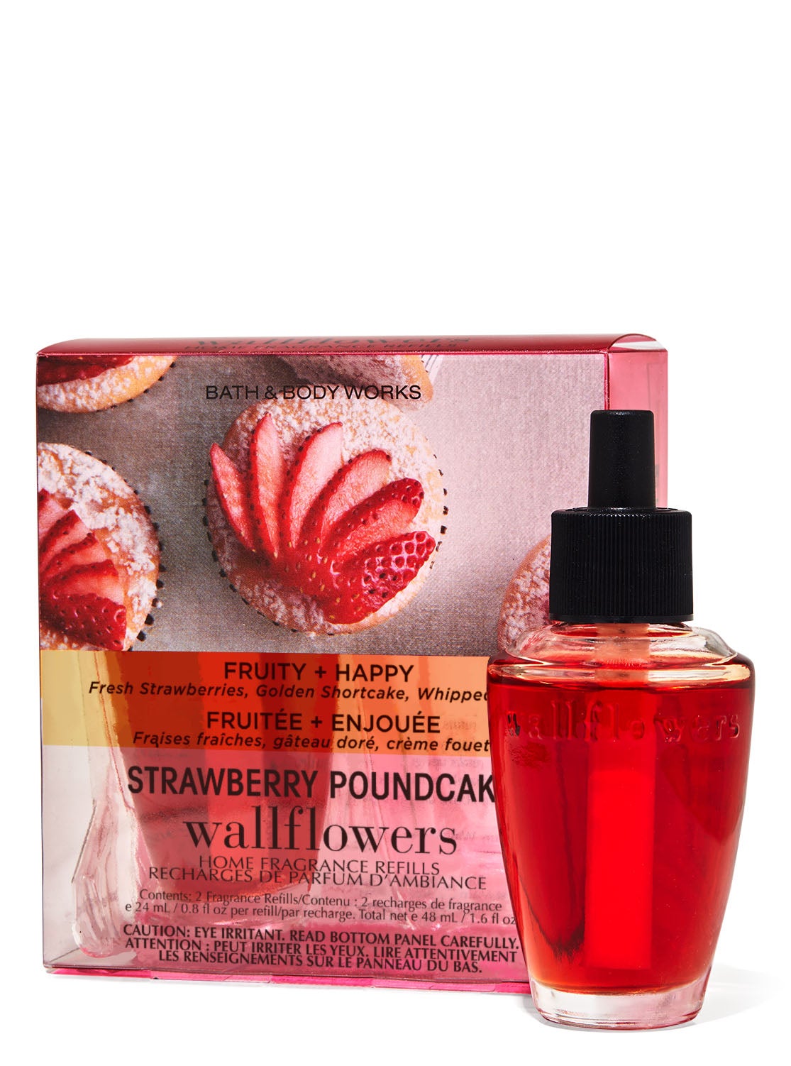 Strawberry Pound Cake Wallflowers Refills 2Pack Bath and Body Works
