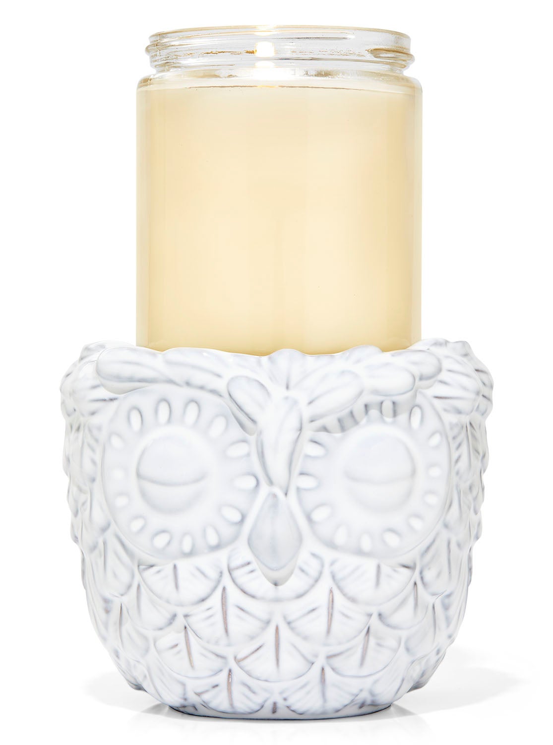 White Owl Single Wick Candle Holder | Bath and Body Works