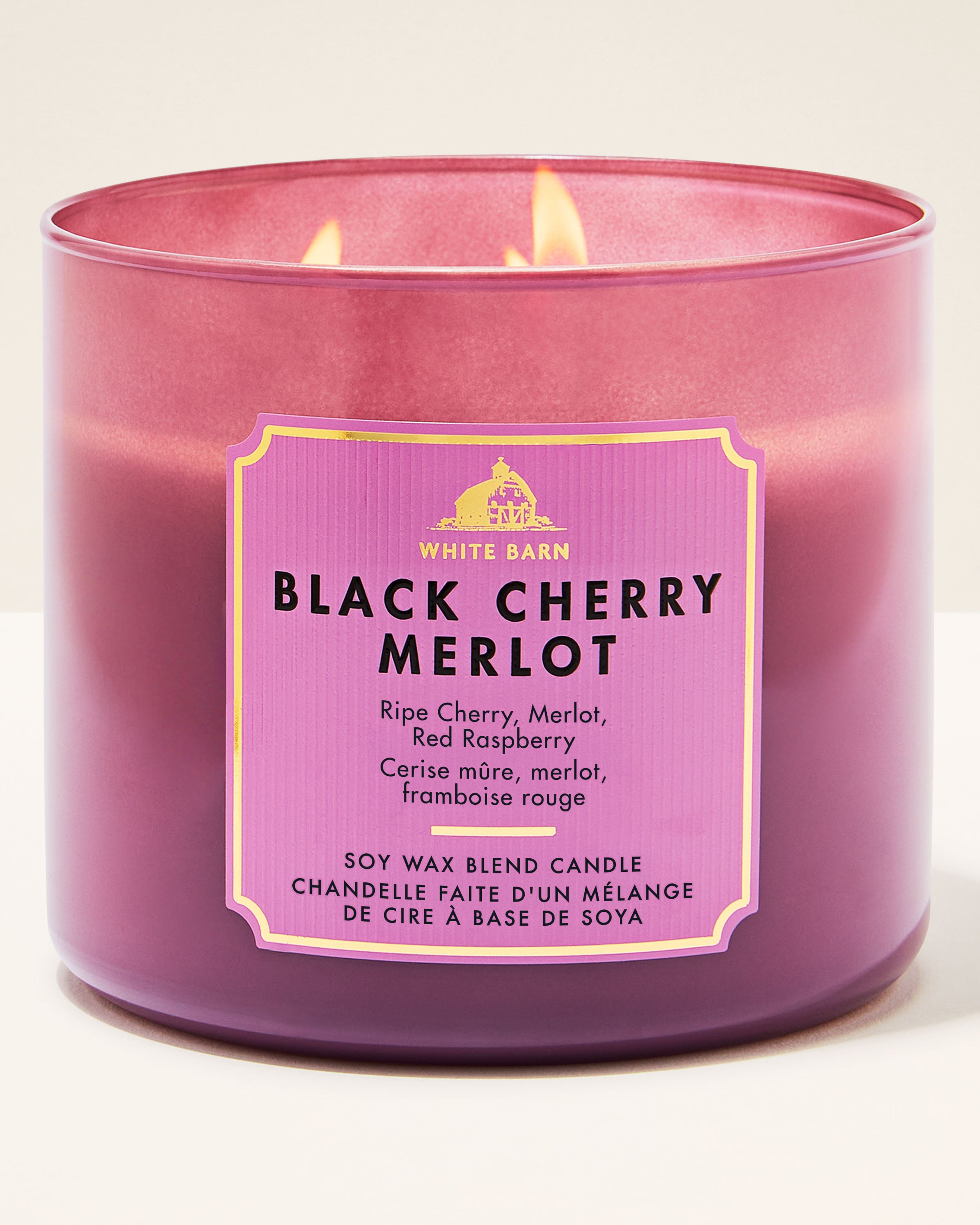 Black Cherry Merlot 3-Wick Candle