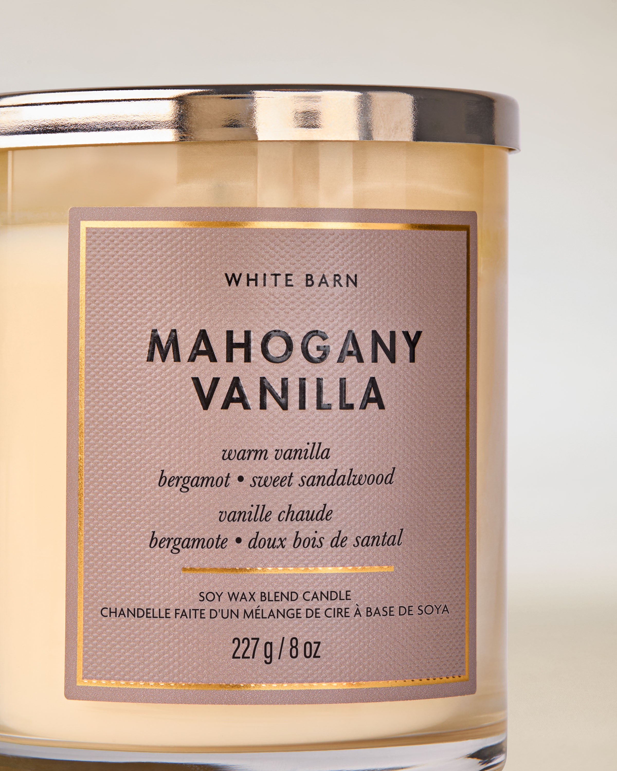 Mahogany Vanilla Single Wick Candle