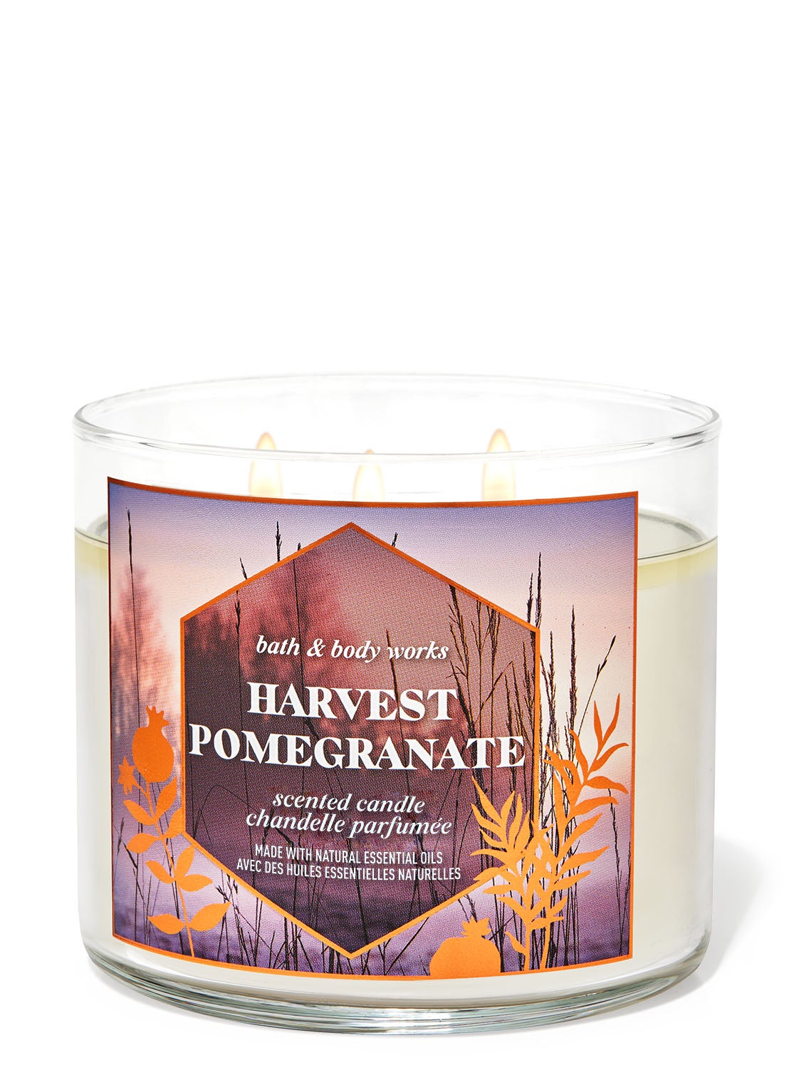 Harvest Pomegranate 3Wick Candle Bath and Body Works
