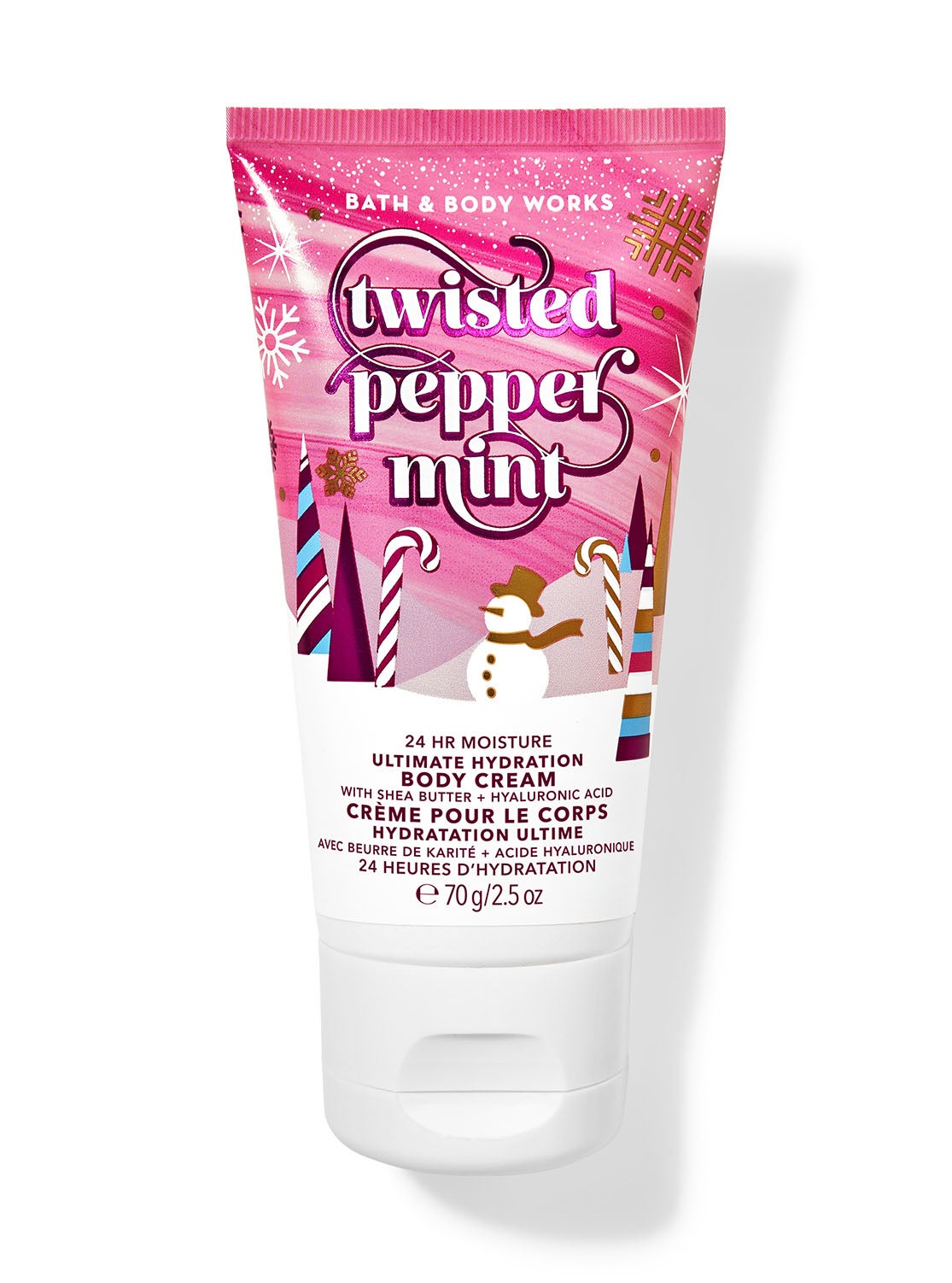 Twisted Peppermint Travel Size Ultimate Hydration Body Cream Bath and