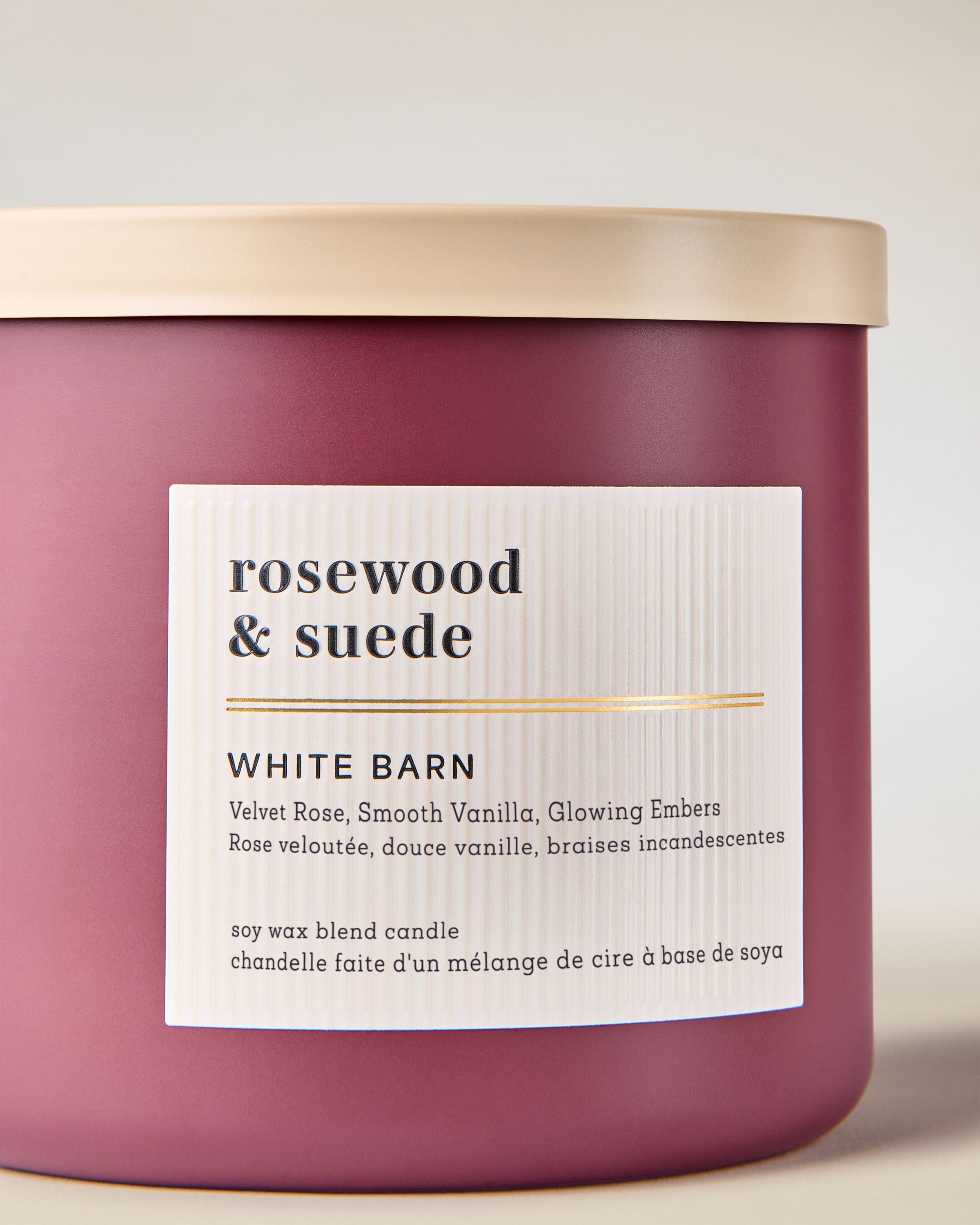 Rosewood & Suede 3-Wick Candle