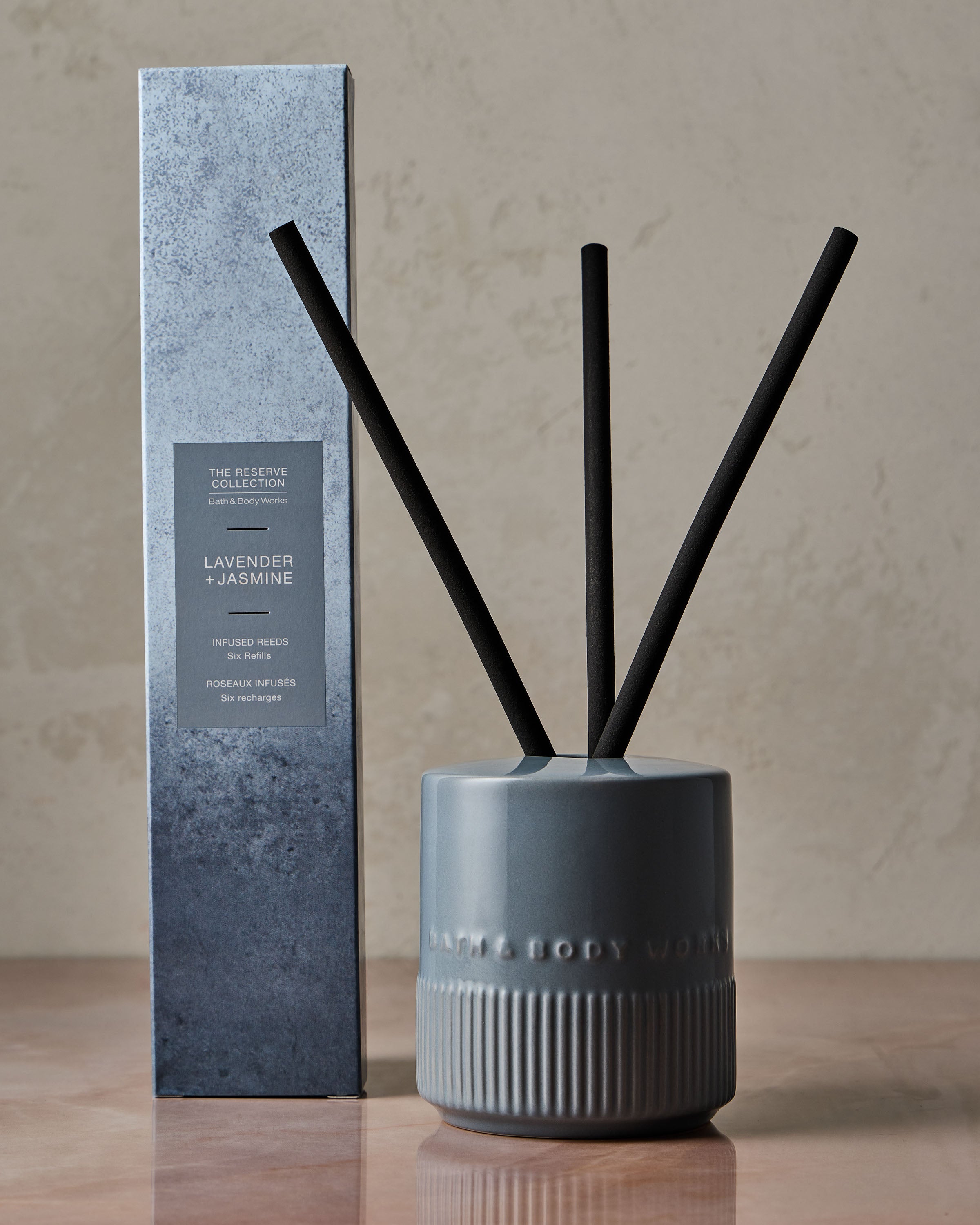 Light Blue Ceramic Reed Vessel