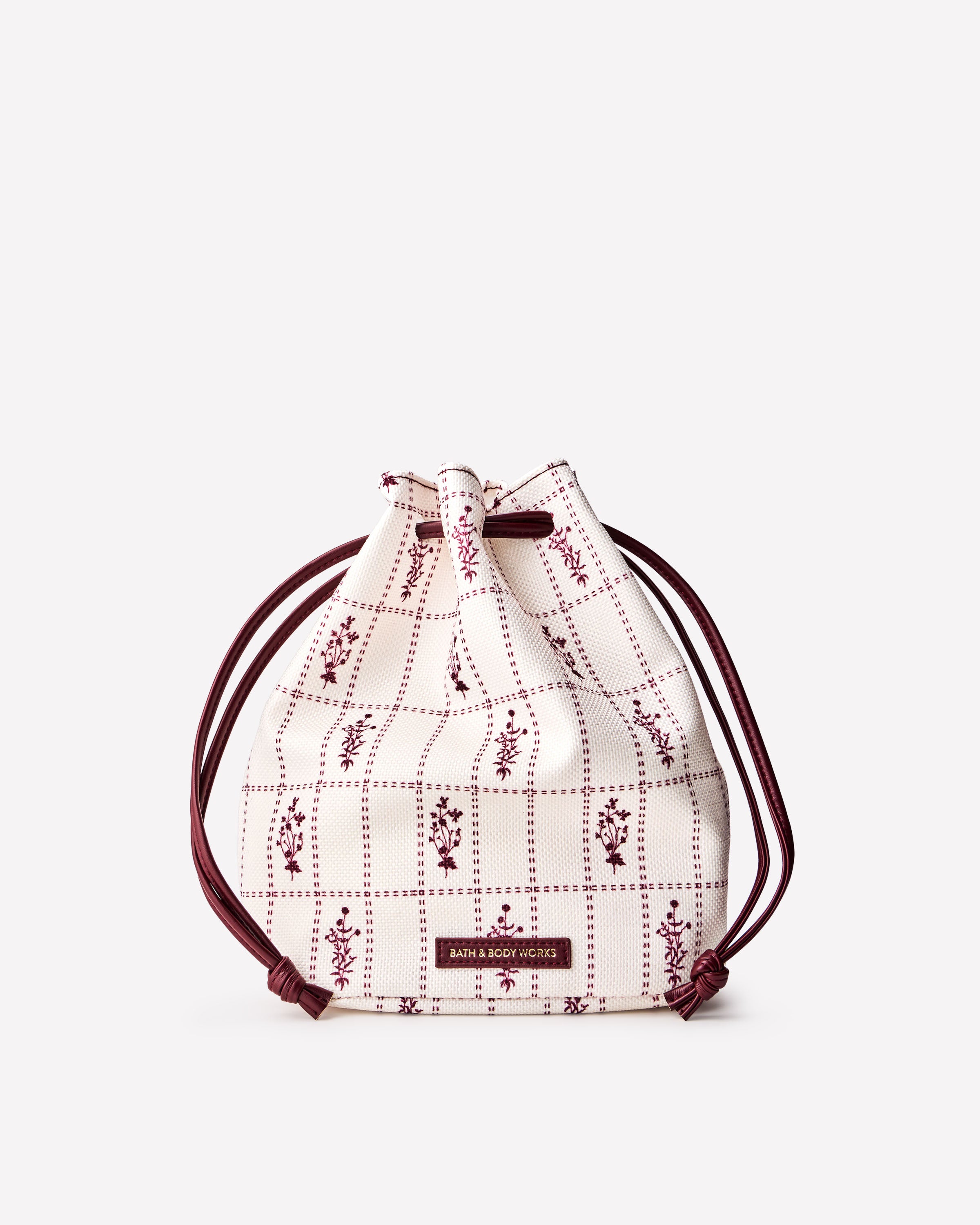 Cream & Burgundy Rustic Floral Gift Bag