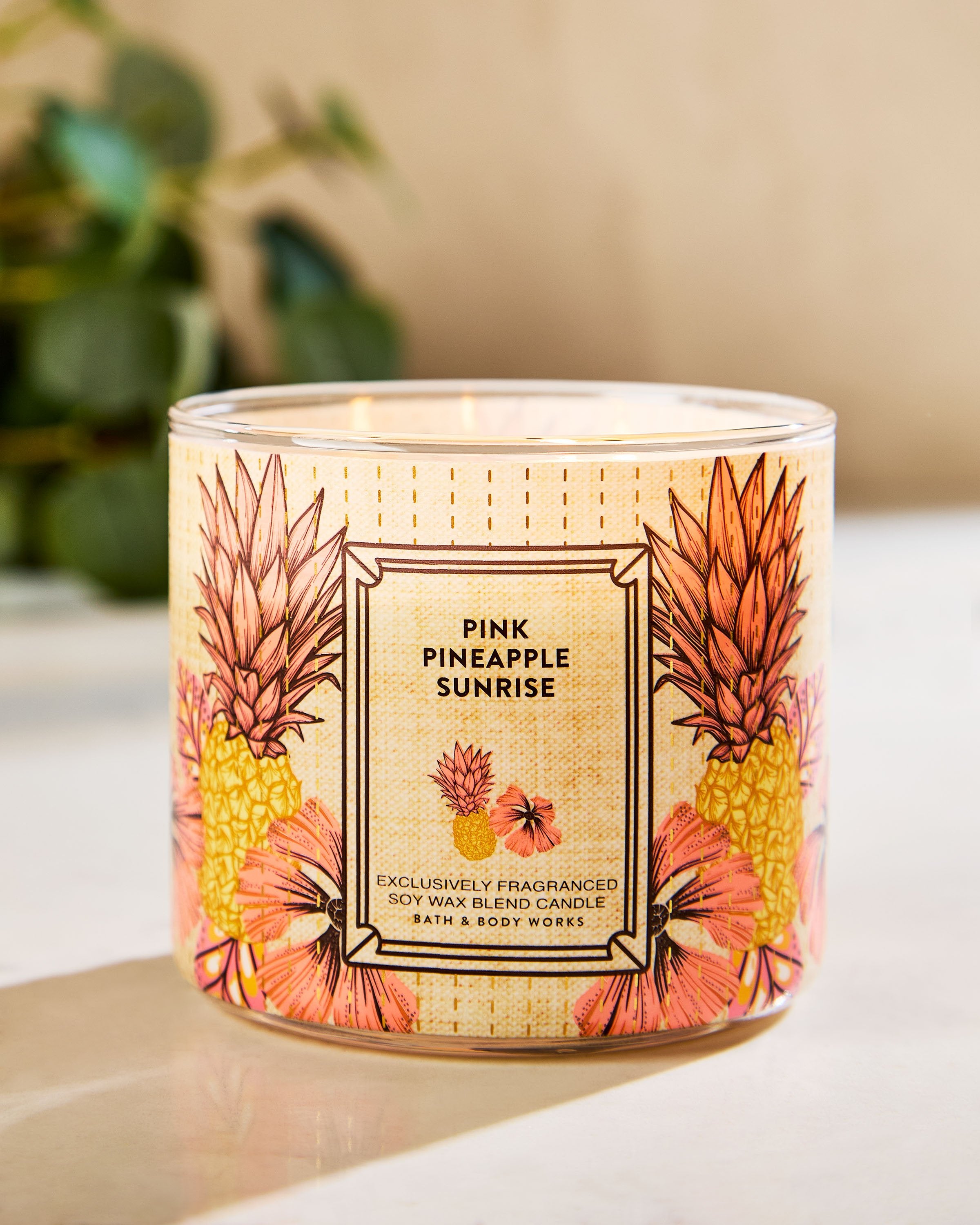 Pink Pineapple Sunrise 3-Wick Candle
