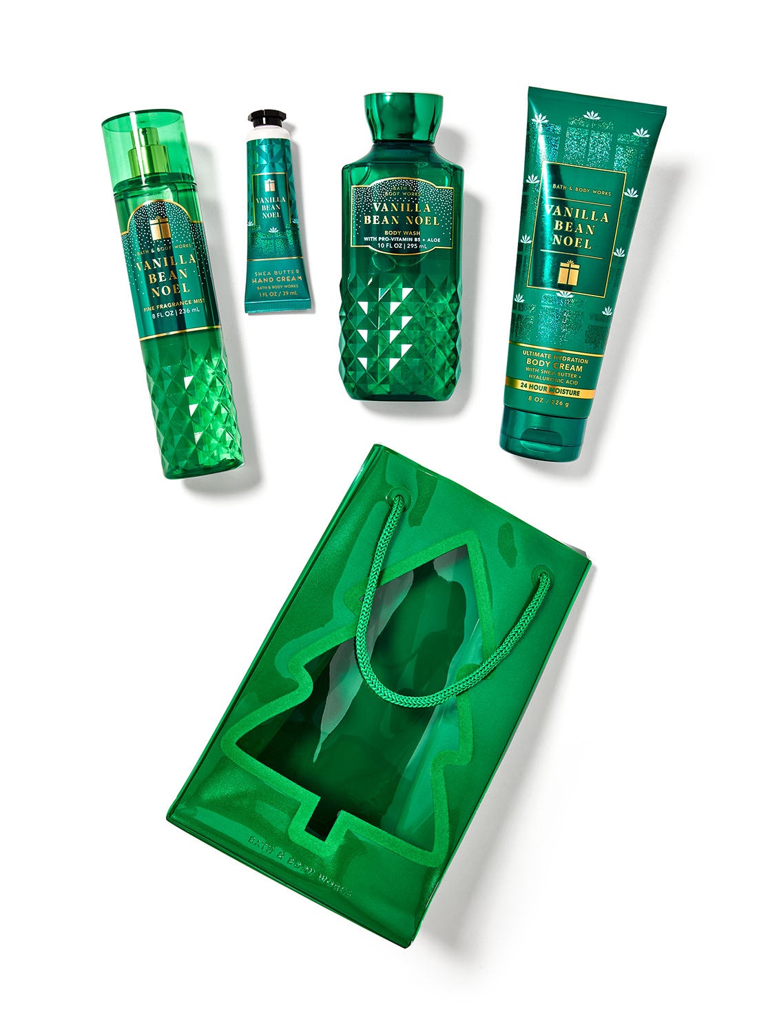 Vanilla Bean Noel Gift Bag Set Bath and Body Works