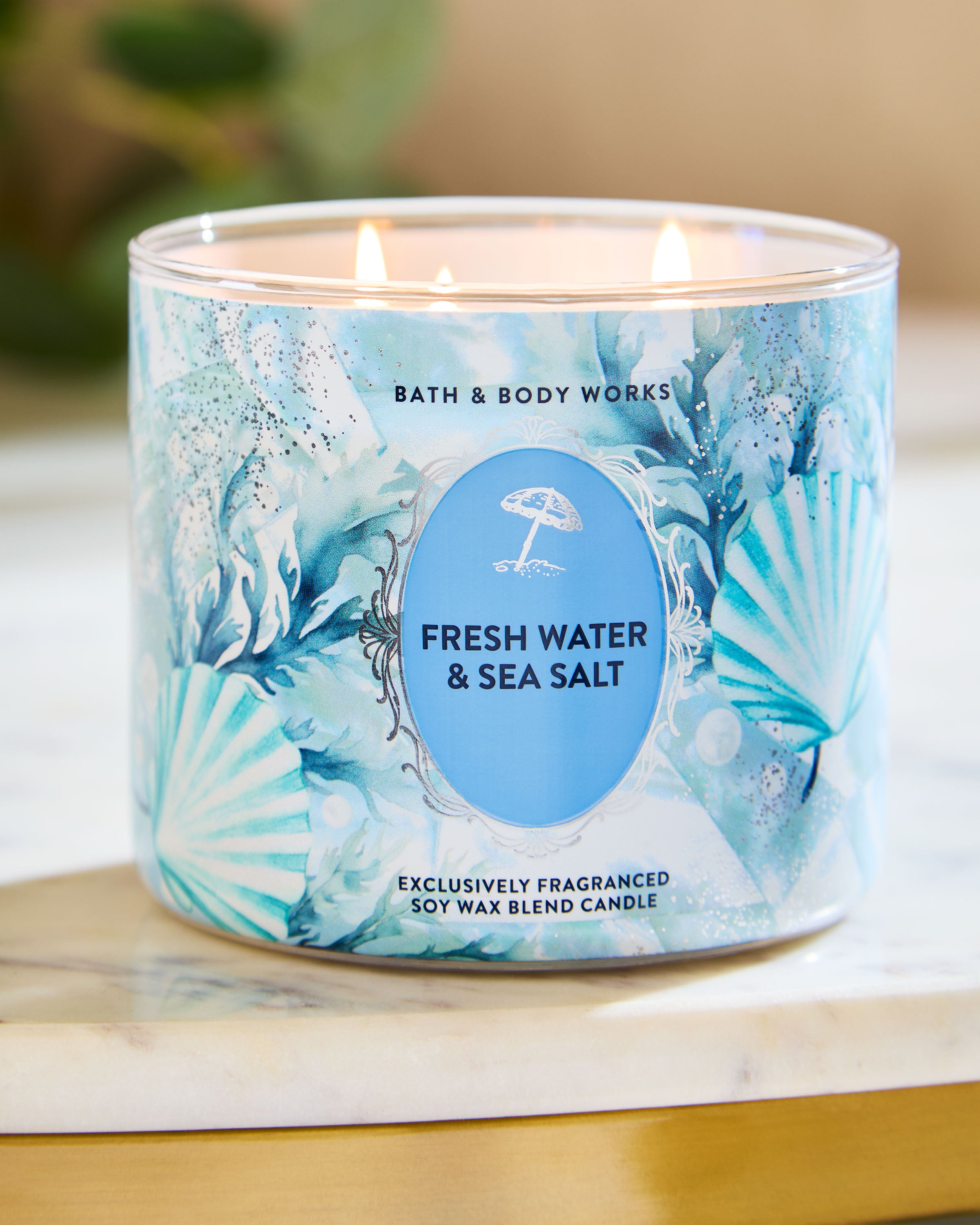 Fresh Water & Sea Salt 3-Wick Candle