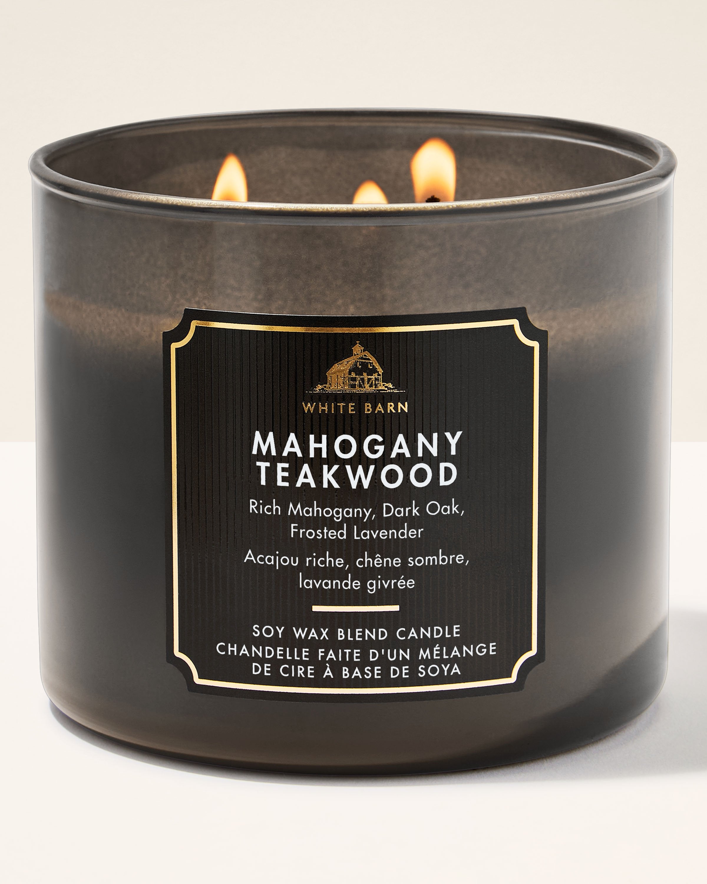 Mahogany Teakwood 3-Wick Candle