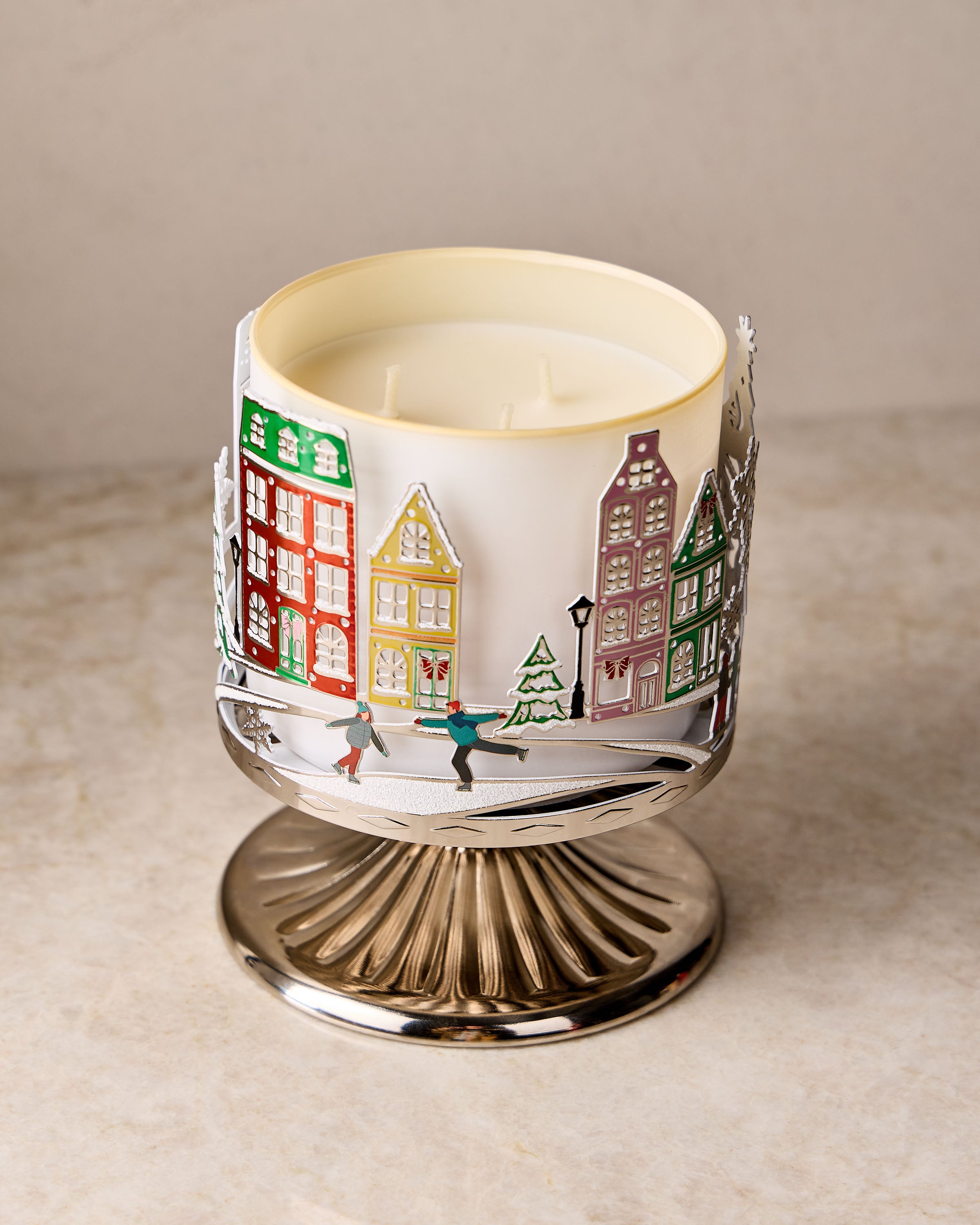 Ice Skating Season 3-Wick Candle Holder