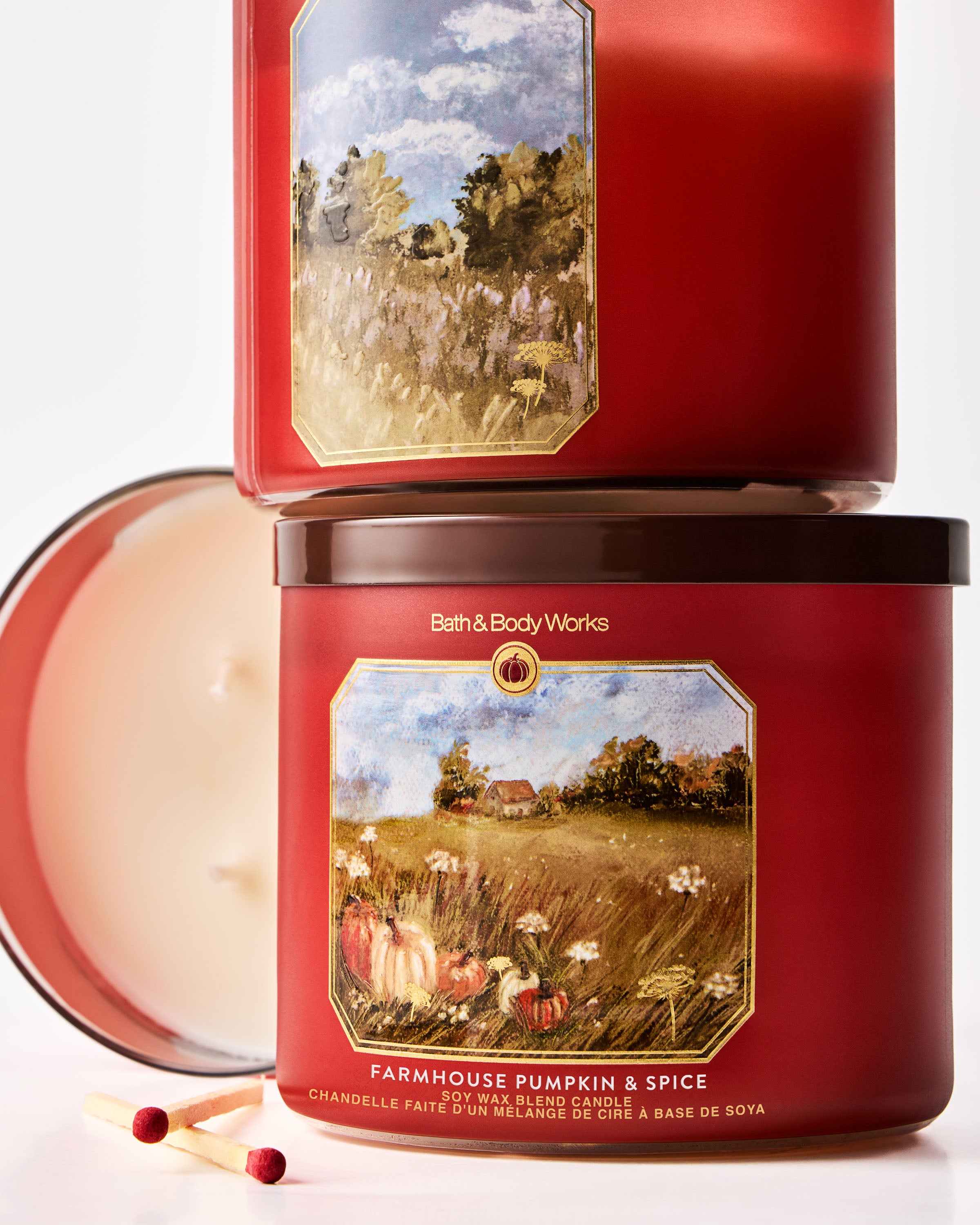 Chandelle à 3 mèches Farmhouse Pumpkin & Spice