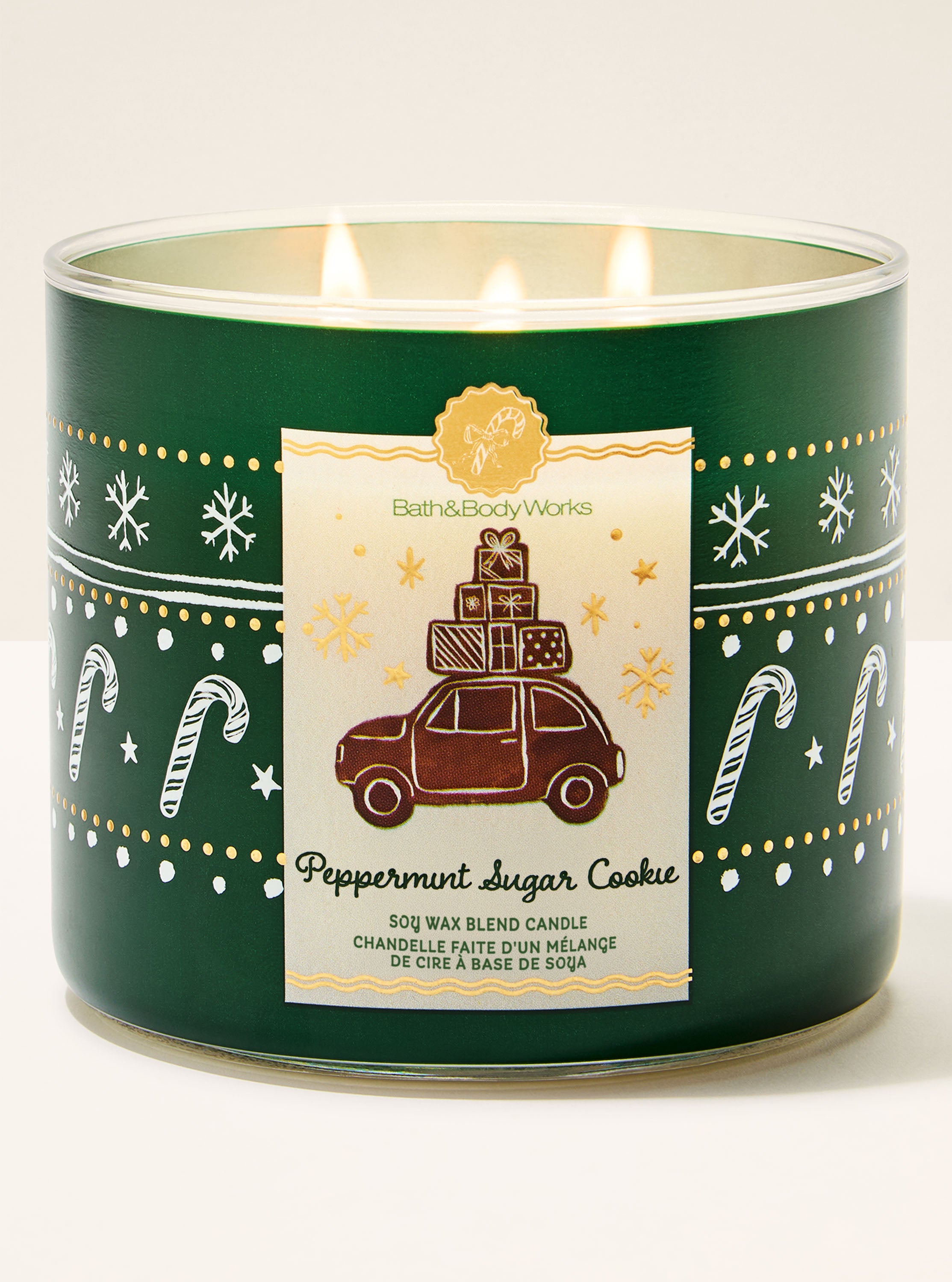 Peppermint Sugar Cookie 3-Wick Candle