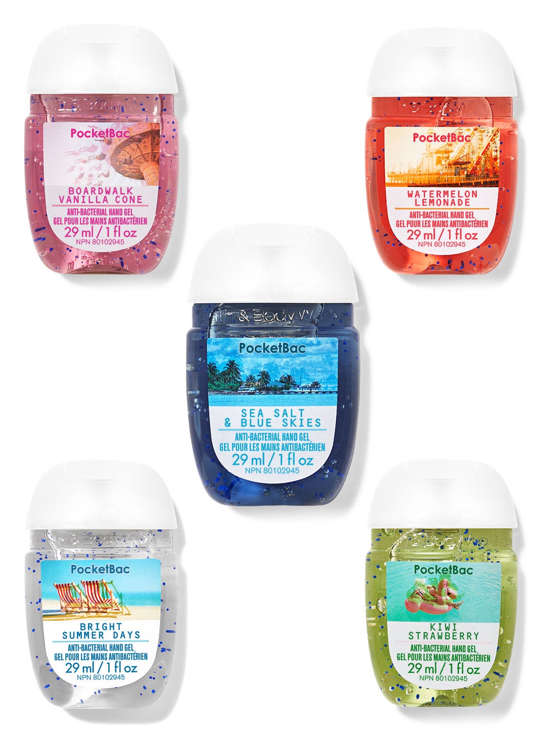 Summer Memories PocketBac Hand Sanitizers, 5Pack Bath and Body Works
