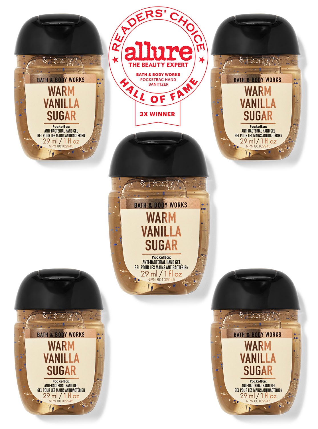 Warm Vanilla Sugar PocketBac Hand Sanitizers, 5Pack Bath and Body Works
