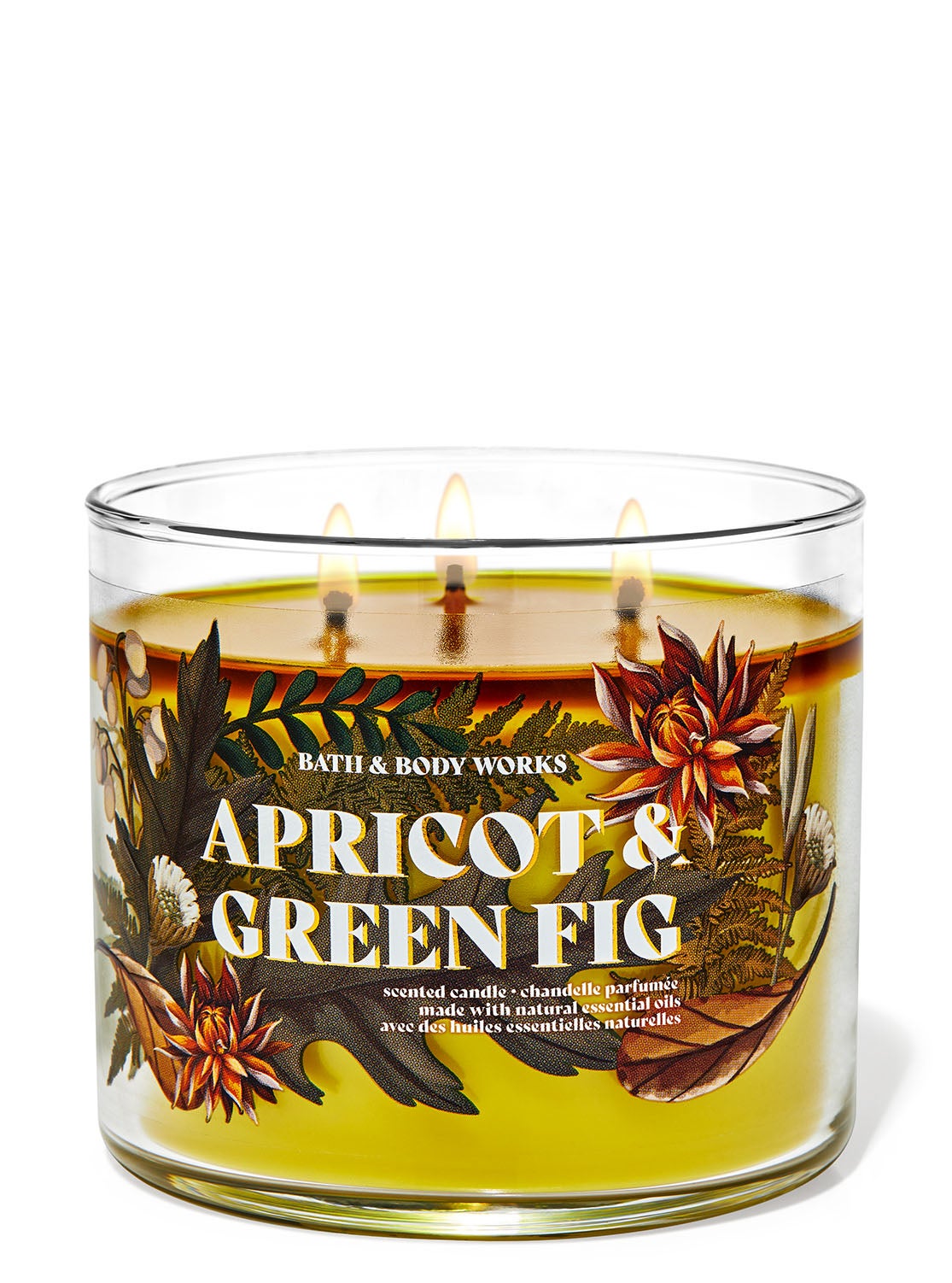 Apricot & Green Fig 3Wick Candle Bath and Body Works